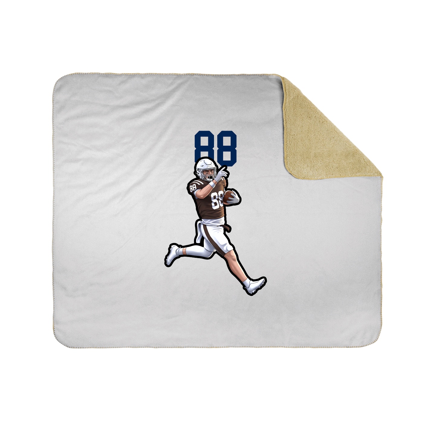 Throw Blanket — Number Top in White