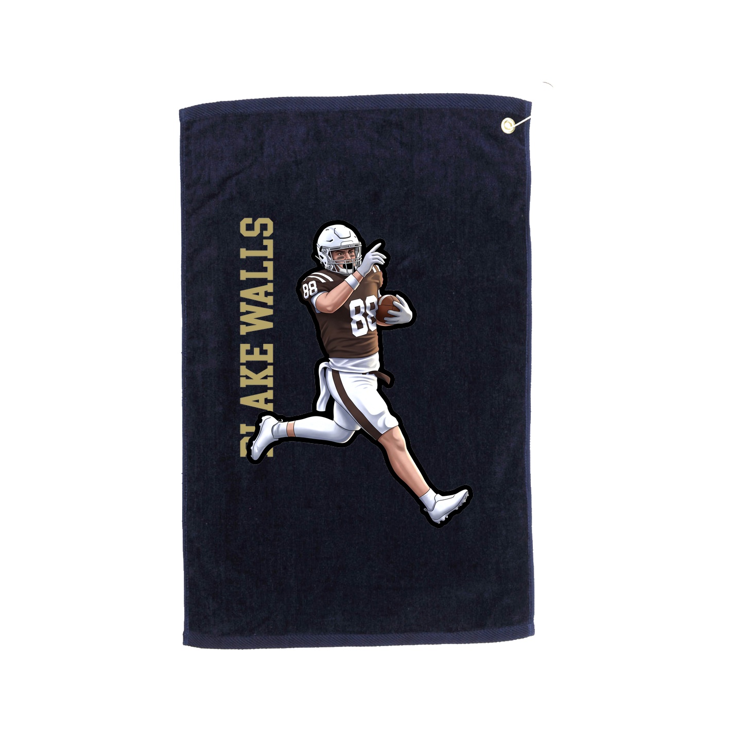 Golf Towel — Name Vertical in Navy