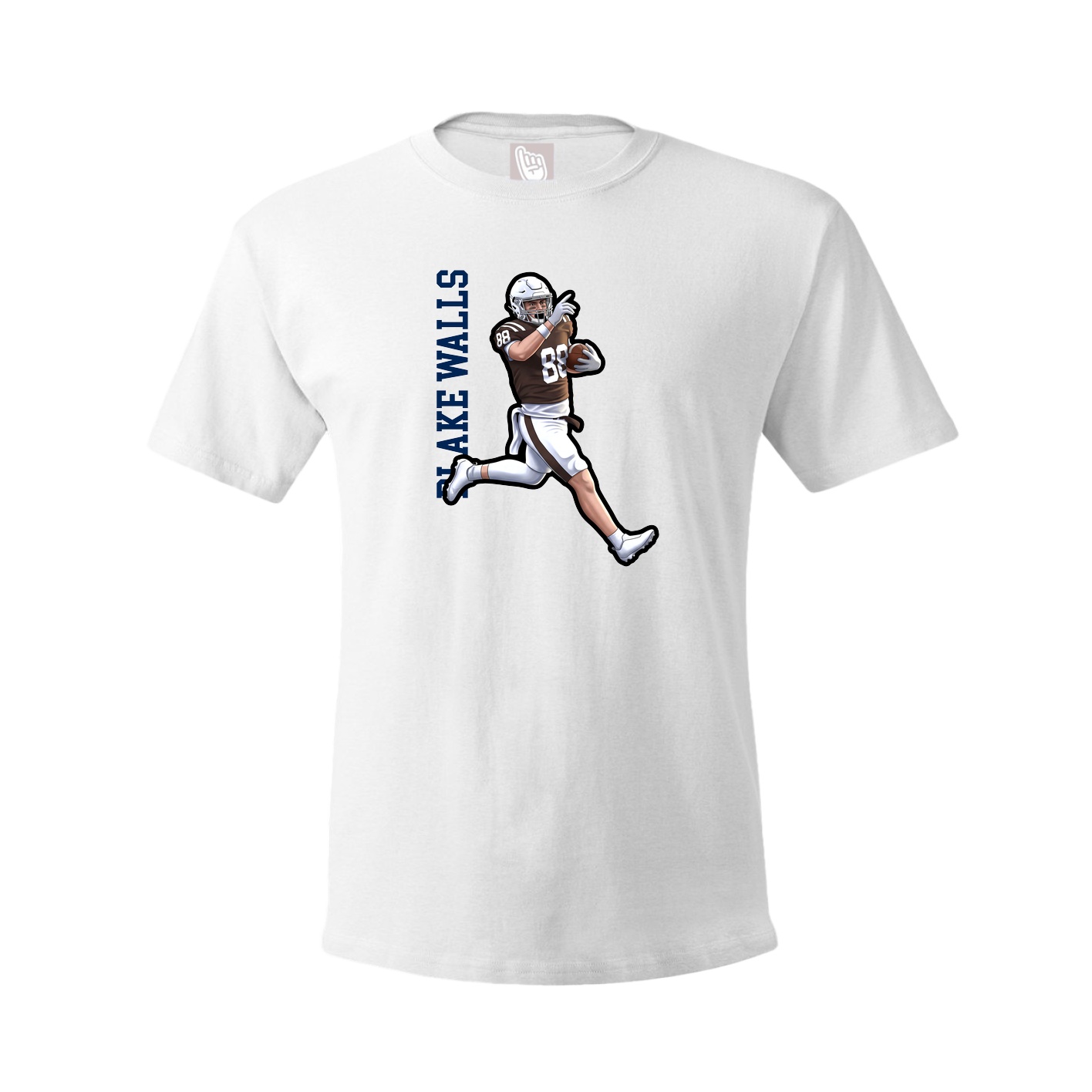 Youth Tee — Name Vertical in White