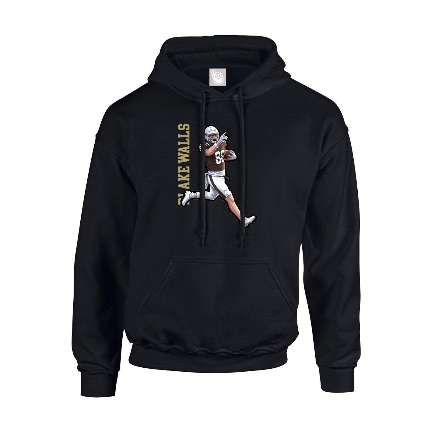 Hoodie — Name Vertical in Black
