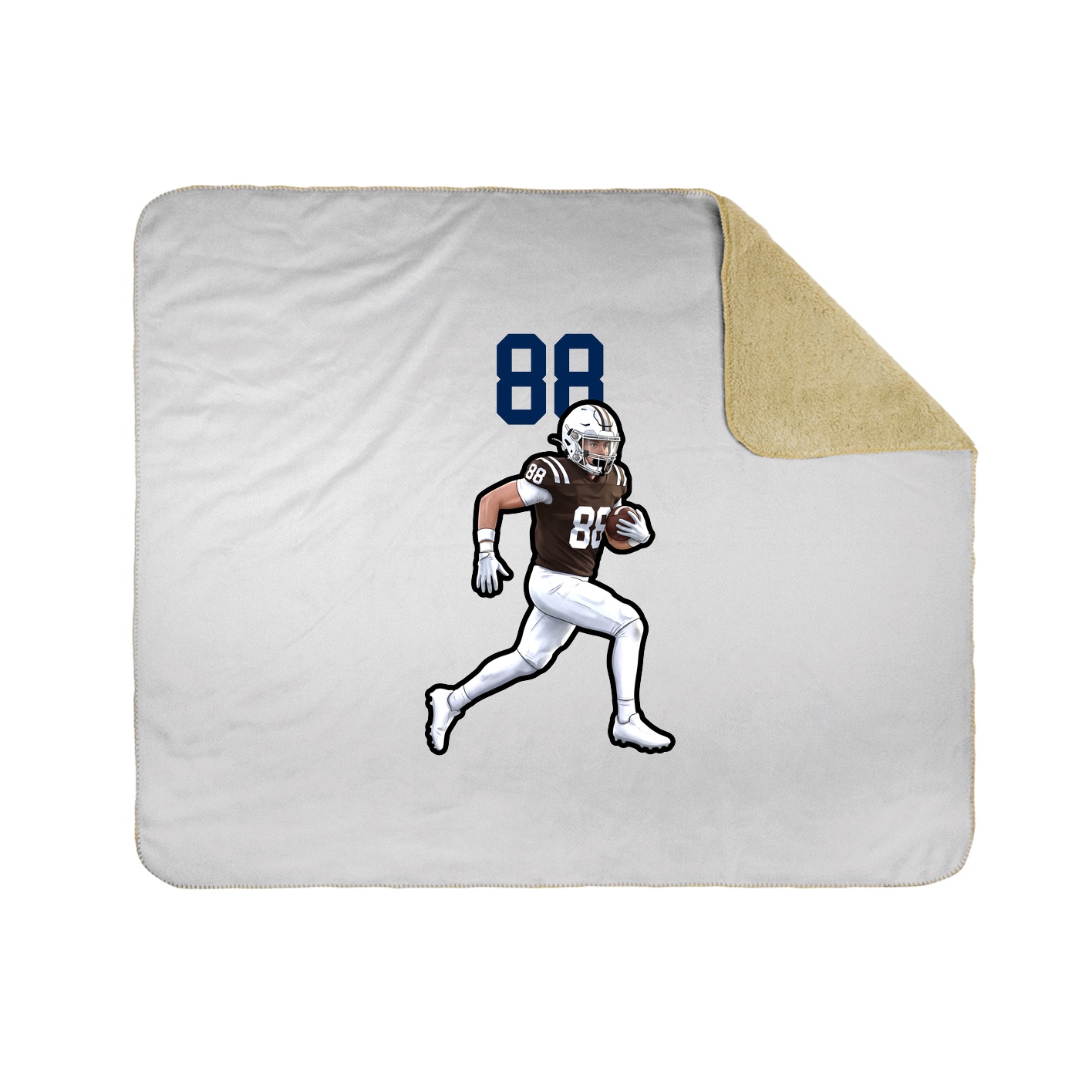 Throw Blanket — Number Top in White
