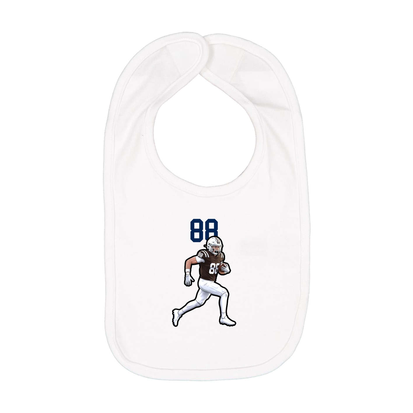 Infant Bib — Number Top in White