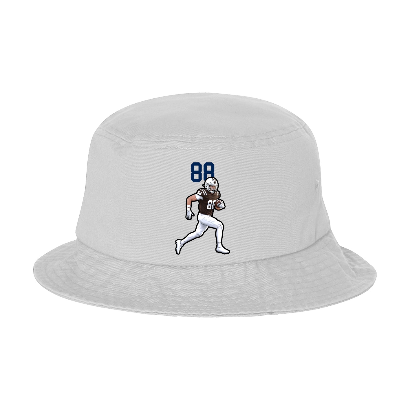 Bucket Cap — Number Top in White