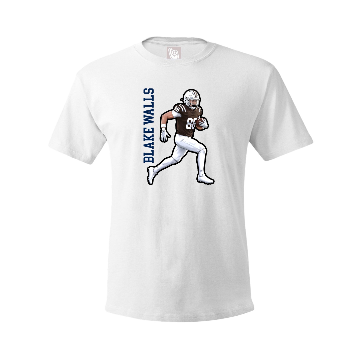 Tee — Name Vertical in White