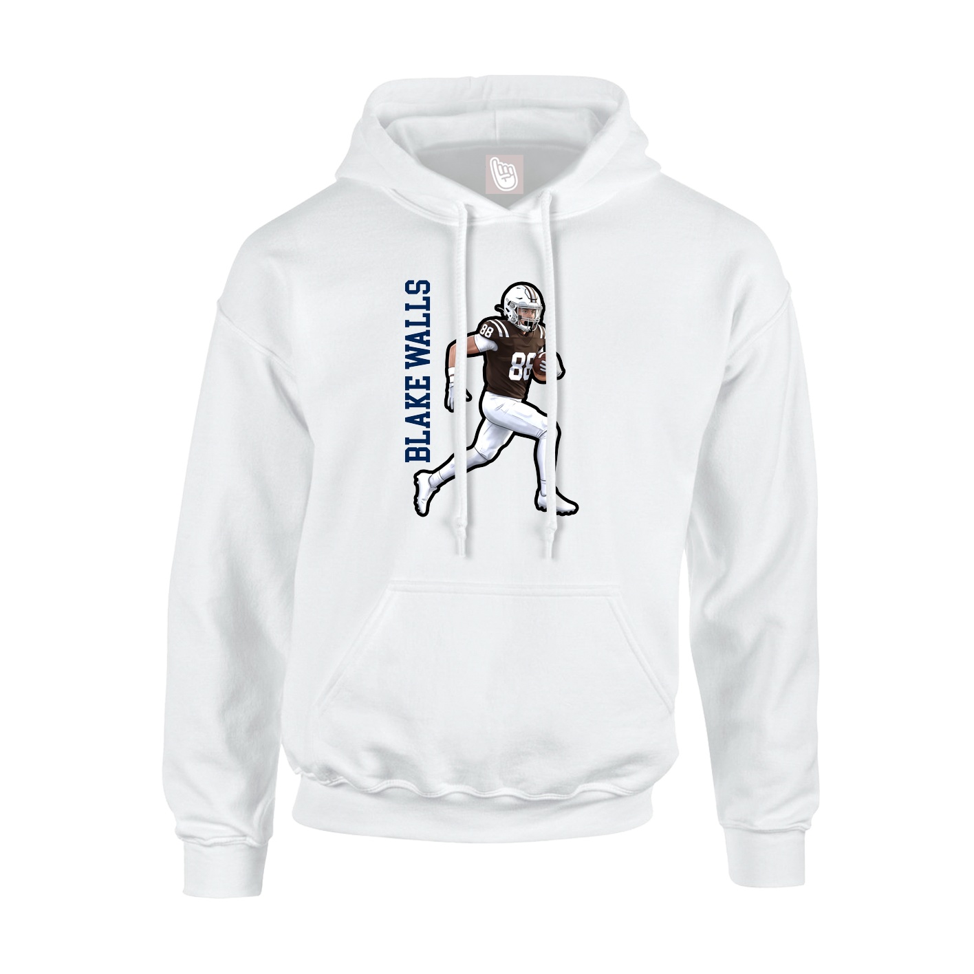 Hoodie — Name Vertical in White
