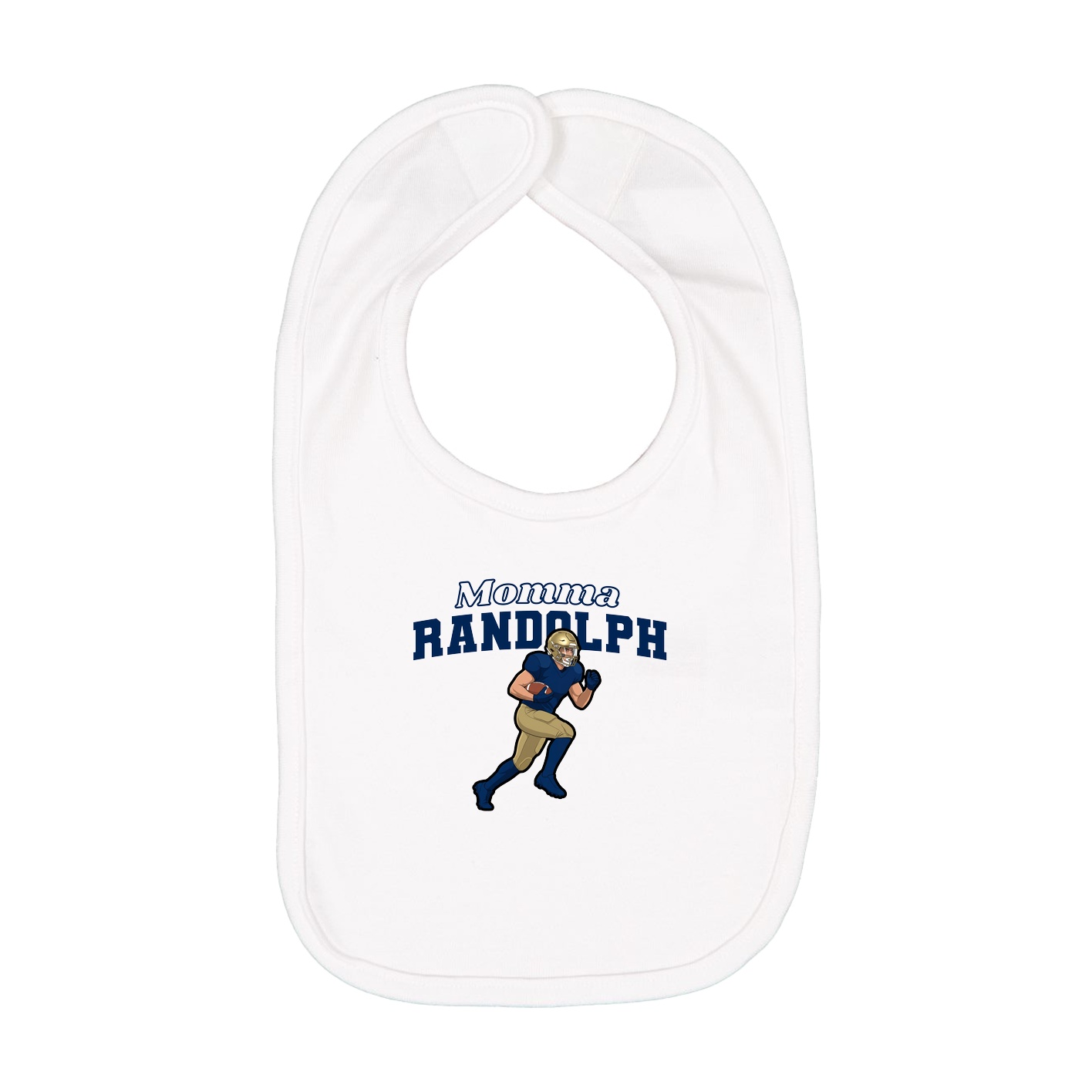 Infant Bib — Mothers Day Block in White