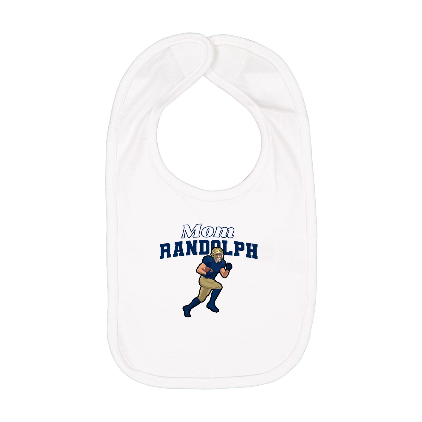 Infant Bib — Mothers Day Block in White