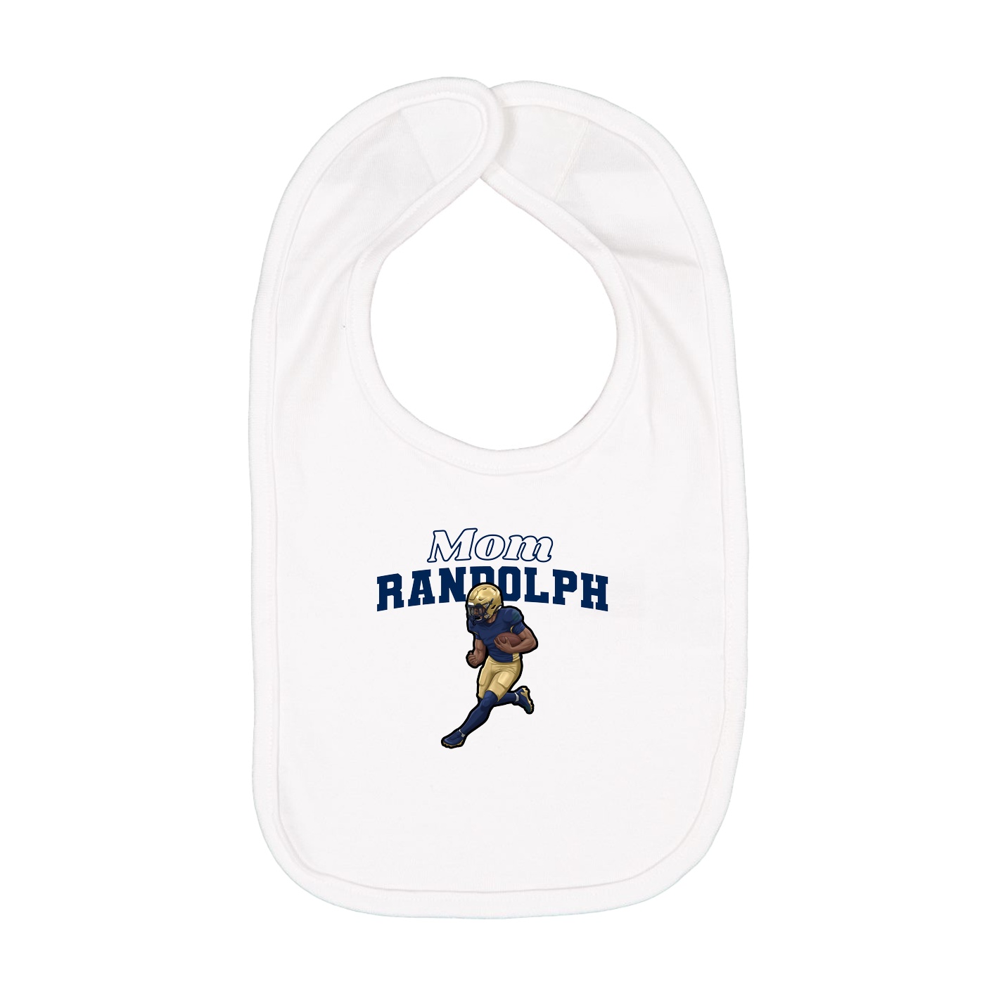 Infant Bib — Mothers Day Block in White