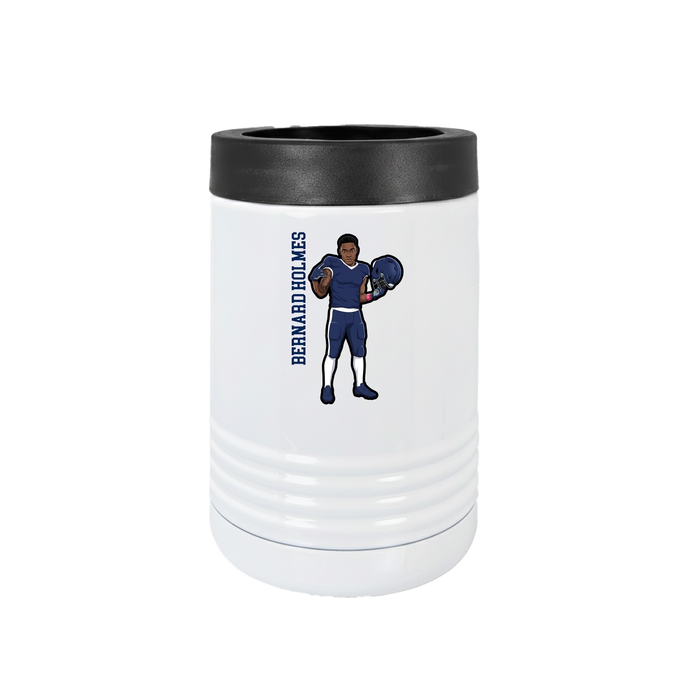 Beverage Holder — Name Vertical in White