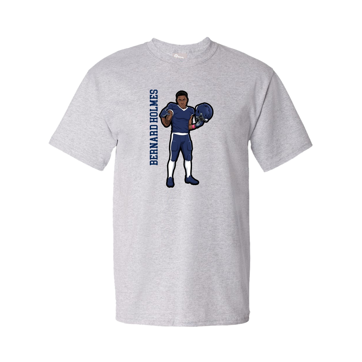 Tee — Name Vertical in Grey