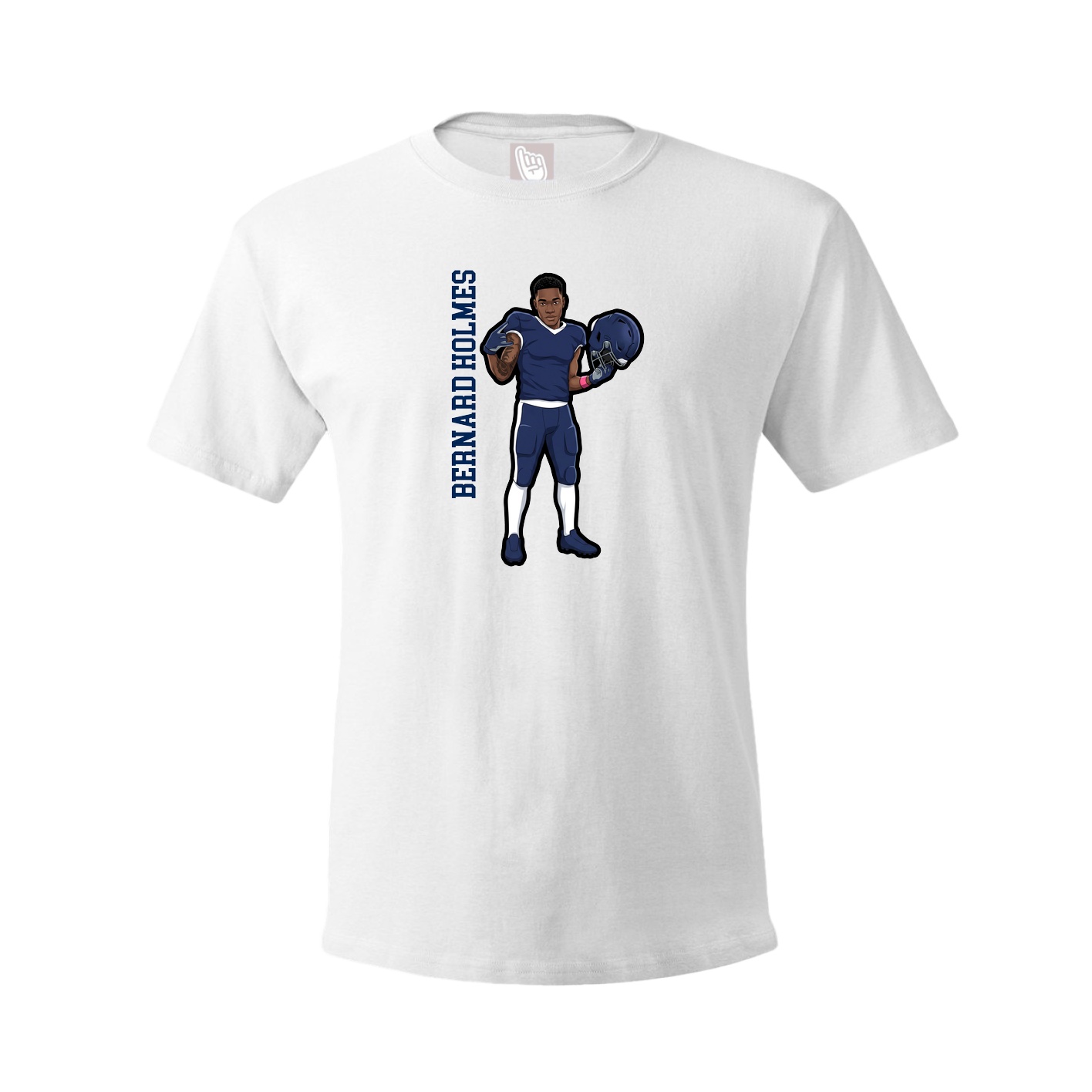 Tee — Name Vertical in White