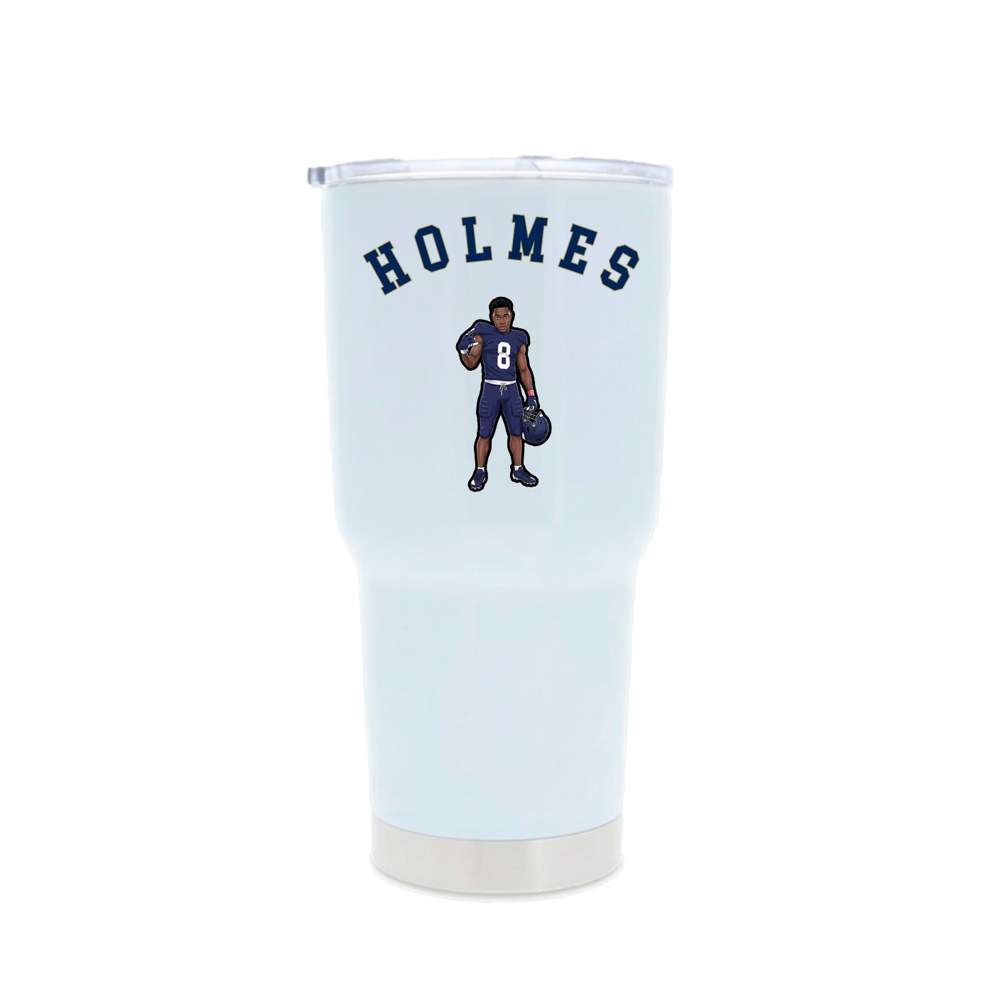 30oz Stainless Steel Tumbler — Shirsey Arch in White