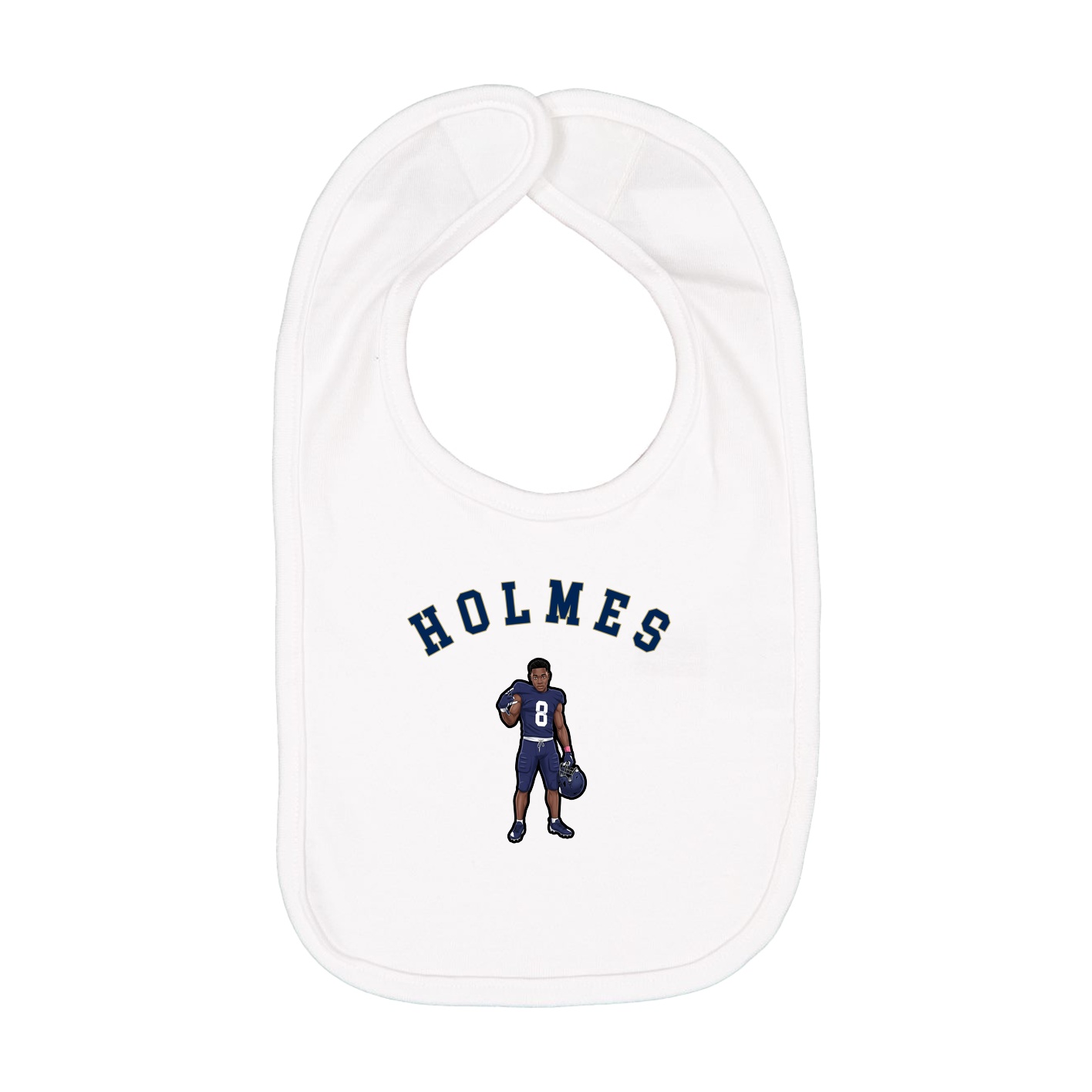 Infant Bib — Shirsey Arch in White