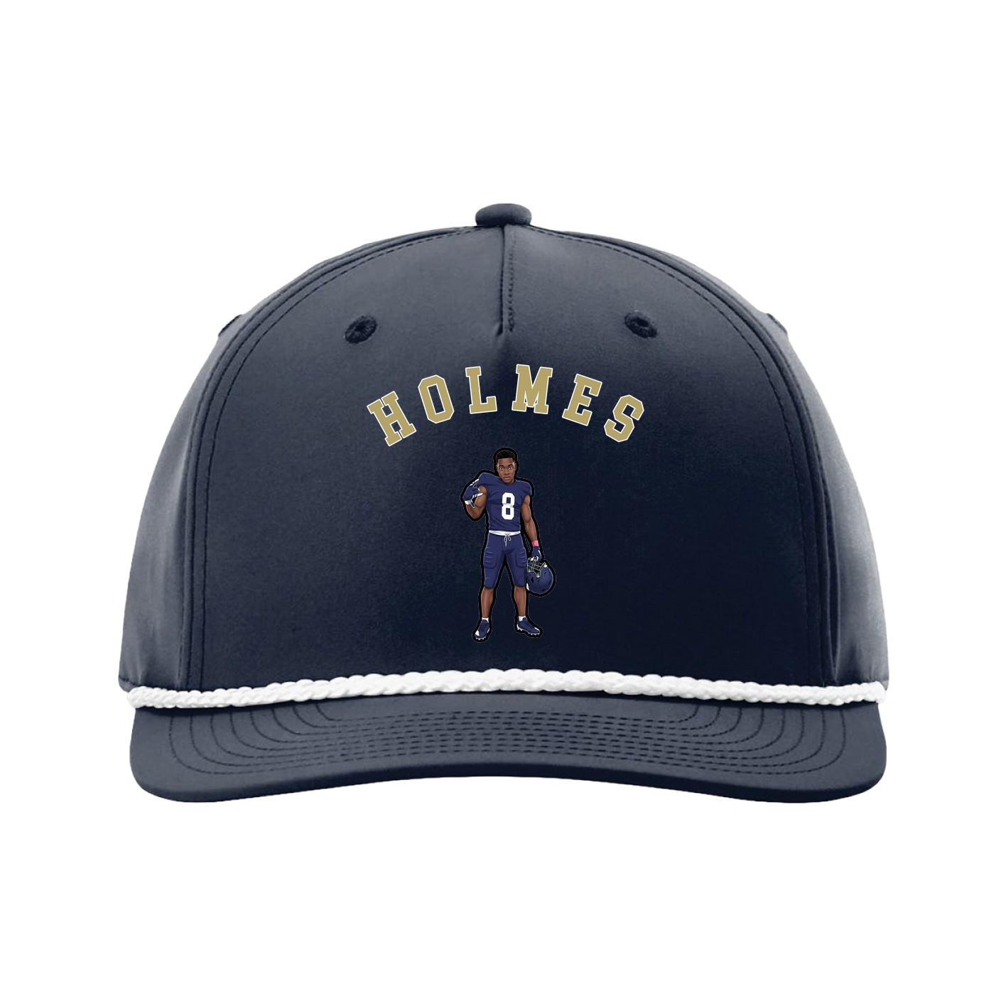 Five-Panel Classic Rope Cap — Shirsey Arch in Navy