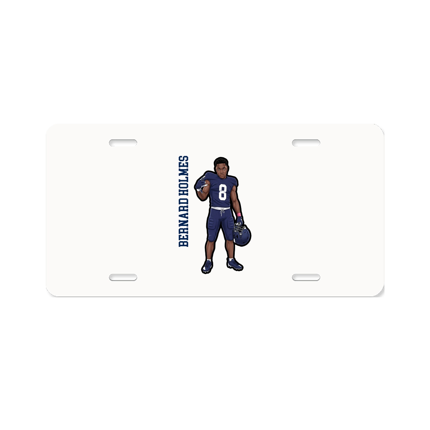 License Plate — Name Vertical in Classic