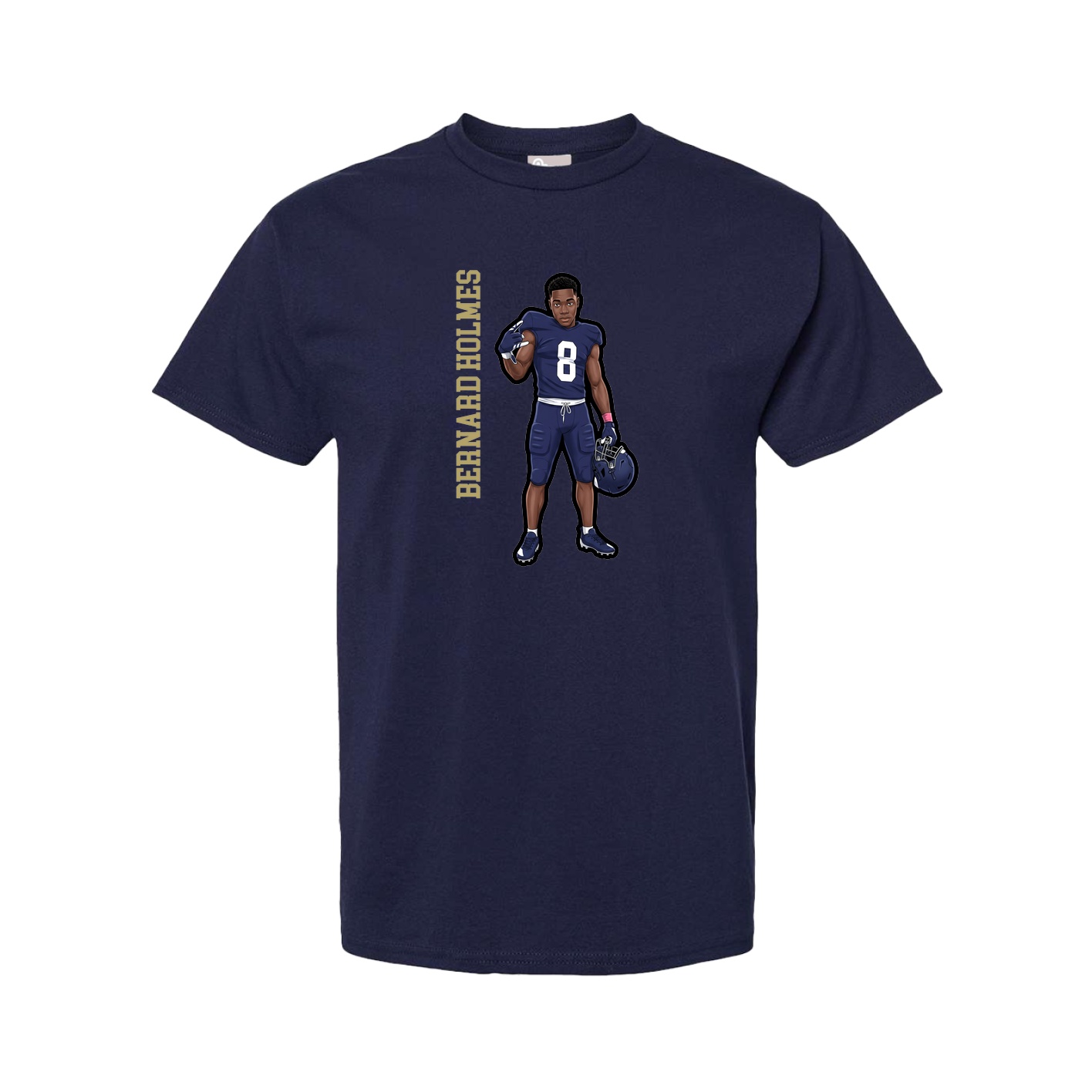 Tee — Name Vertical in Navy