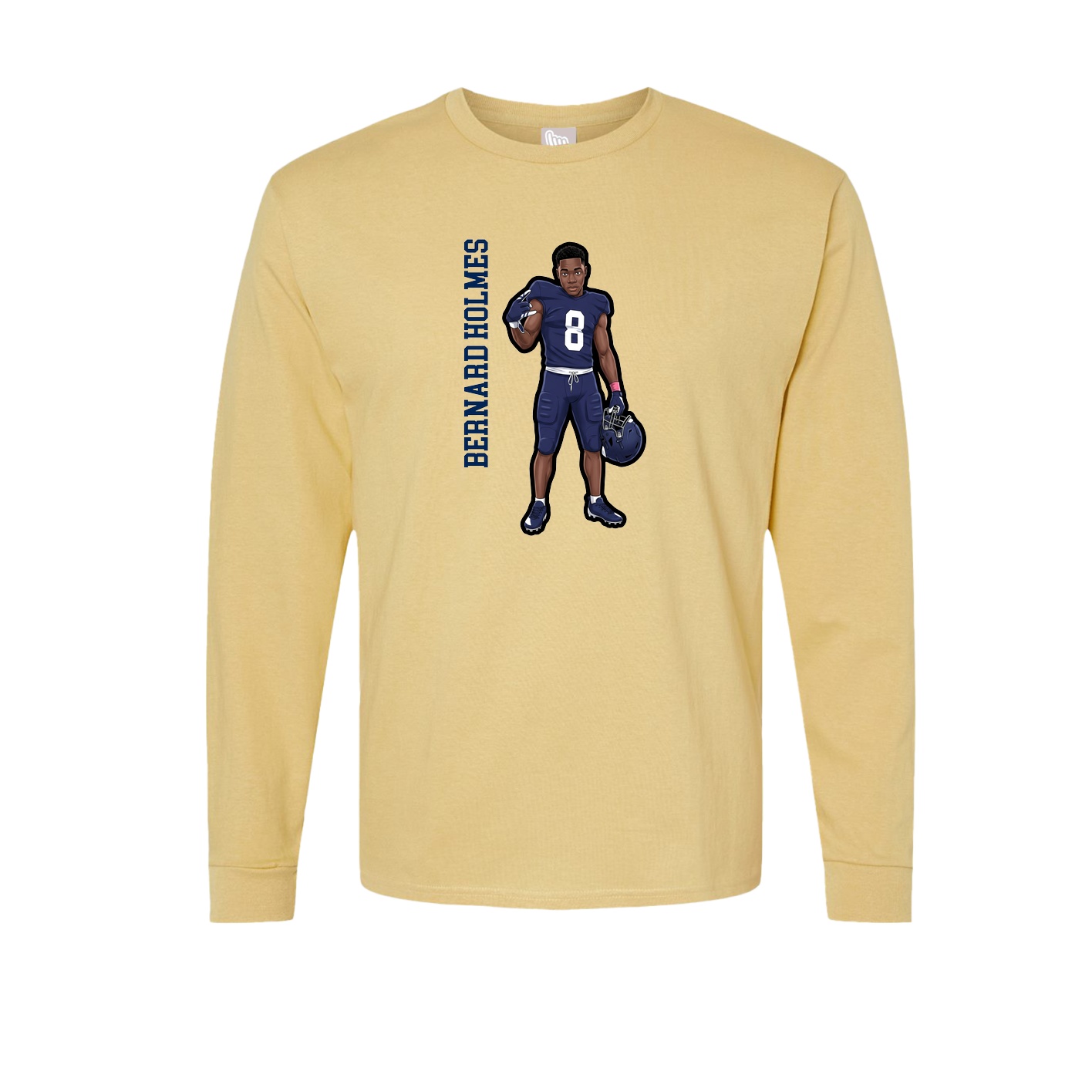 Long Sleeve Tee — Name Vertical in Vegas Gold