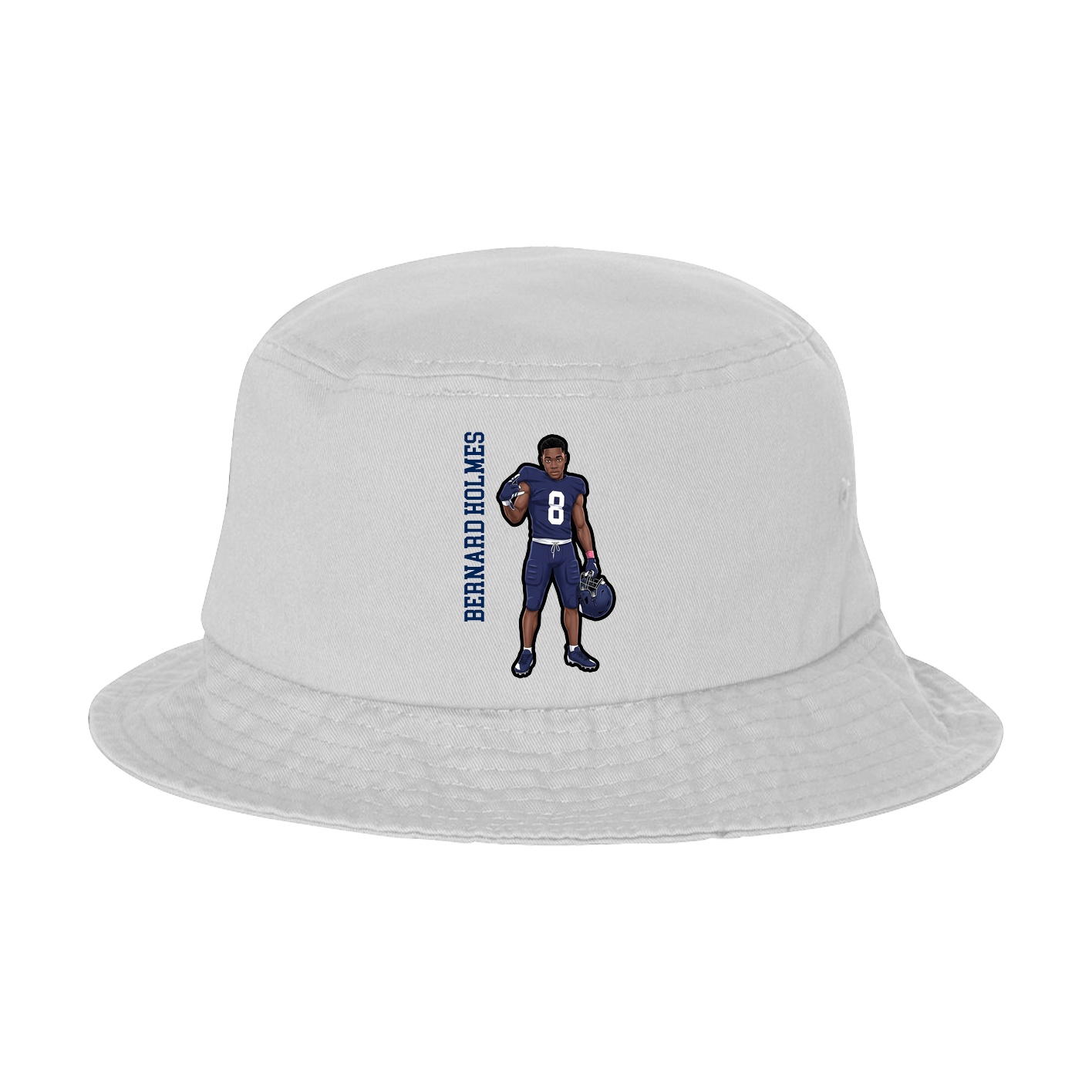 Bucket Cap — Name Vertical in White
