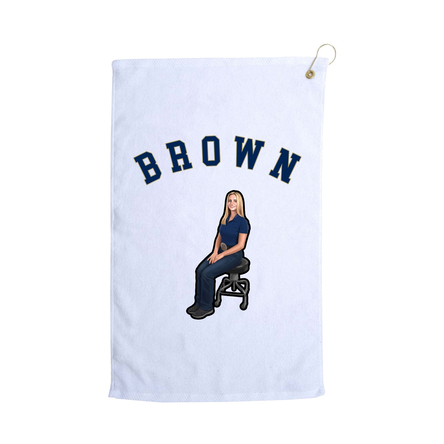 Golf Towel — Shirsey Arch in White