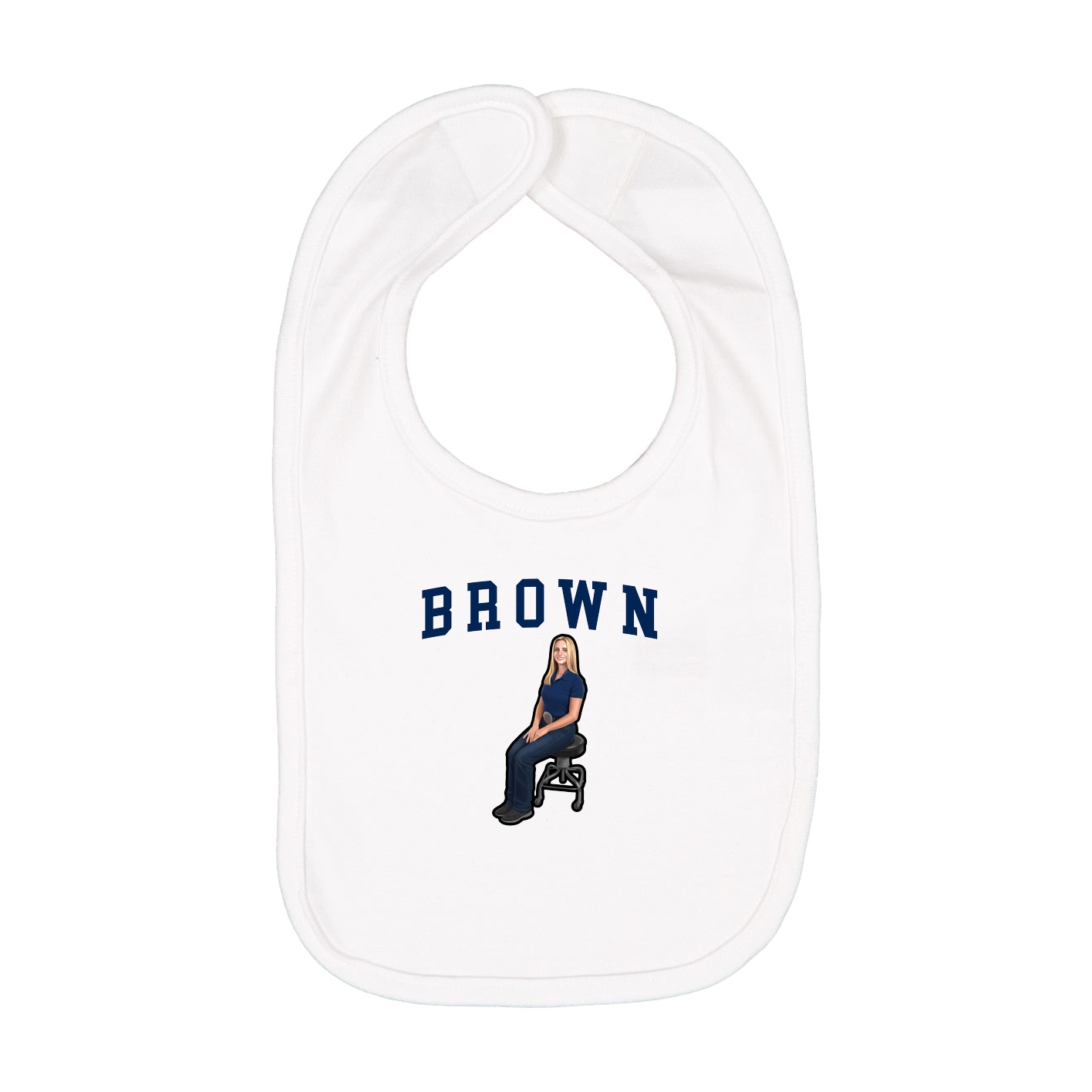 Infant Bib — Shirsey in White