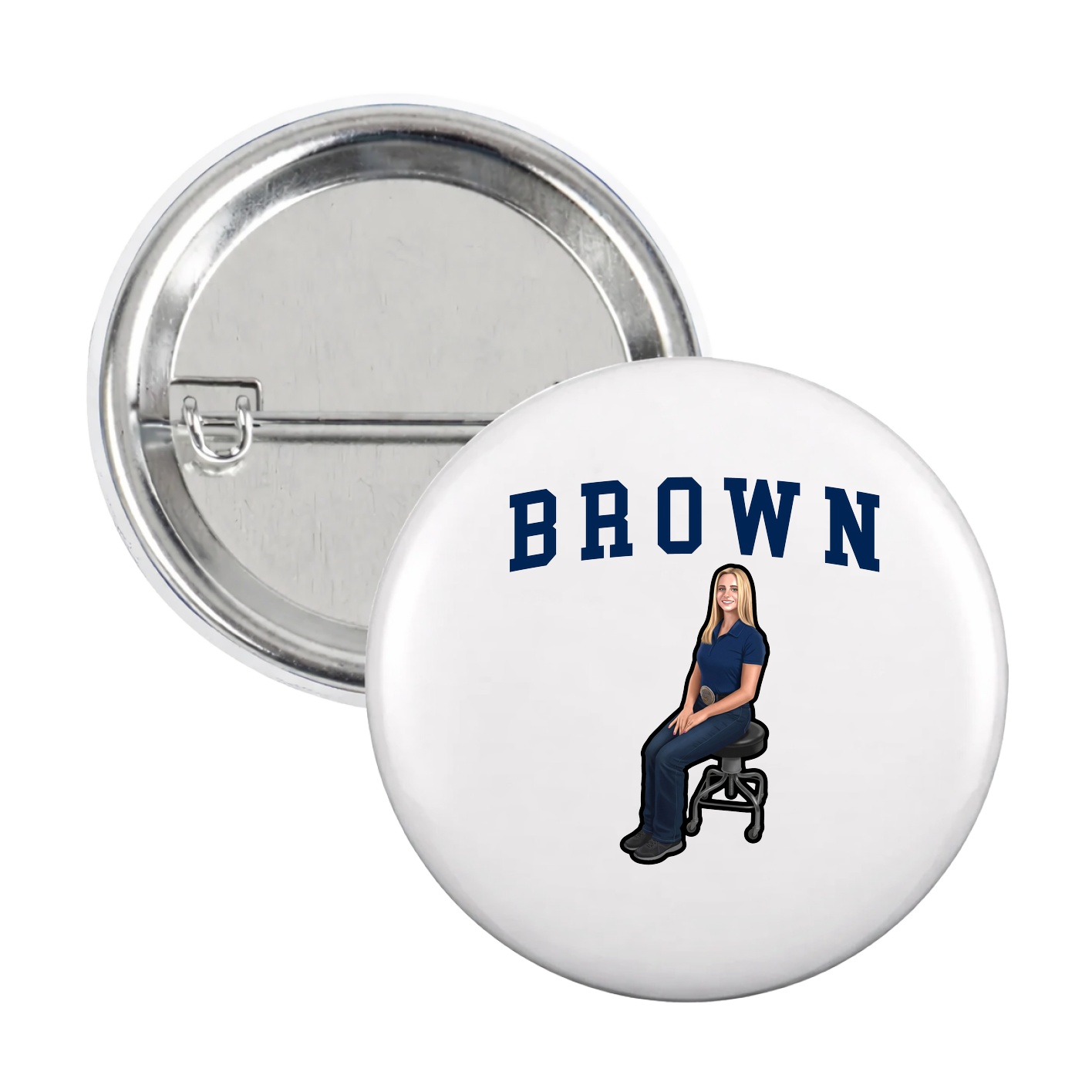 Game Day Button — Shirsey in White