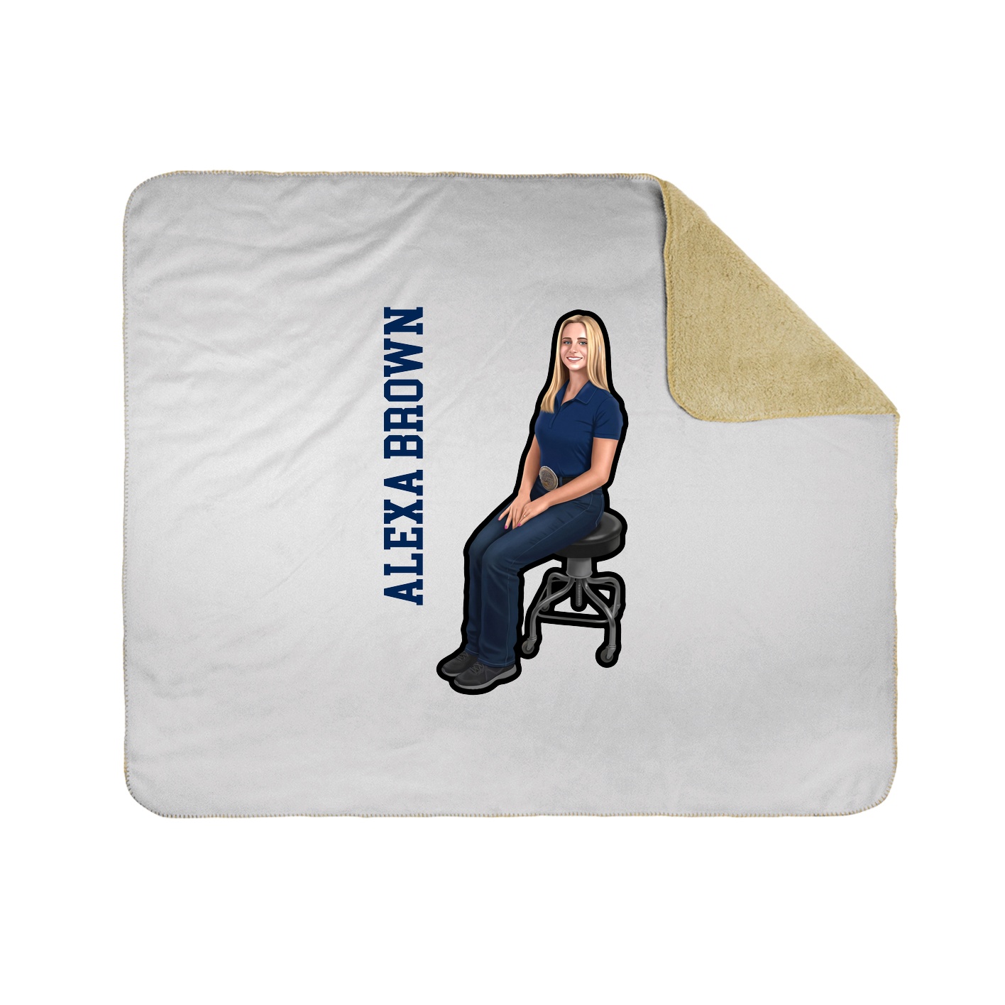 50x60 Sherpa Lined Throw Blanket