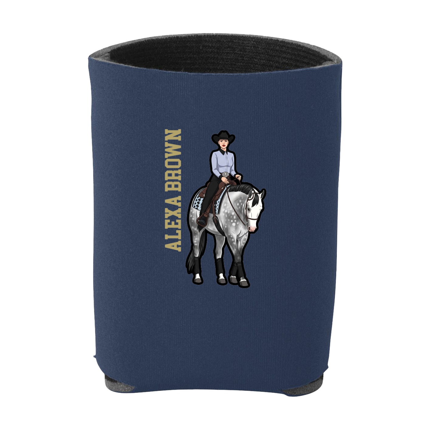 Can Holder — Name Vertical in Navy