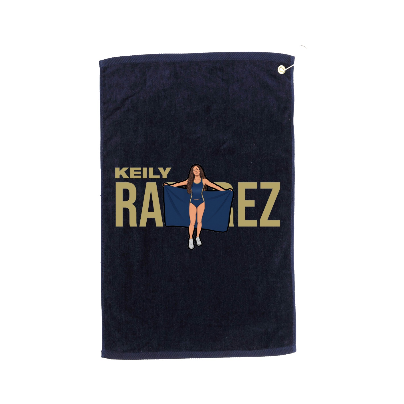 Golf Towel — Player Name in Navy