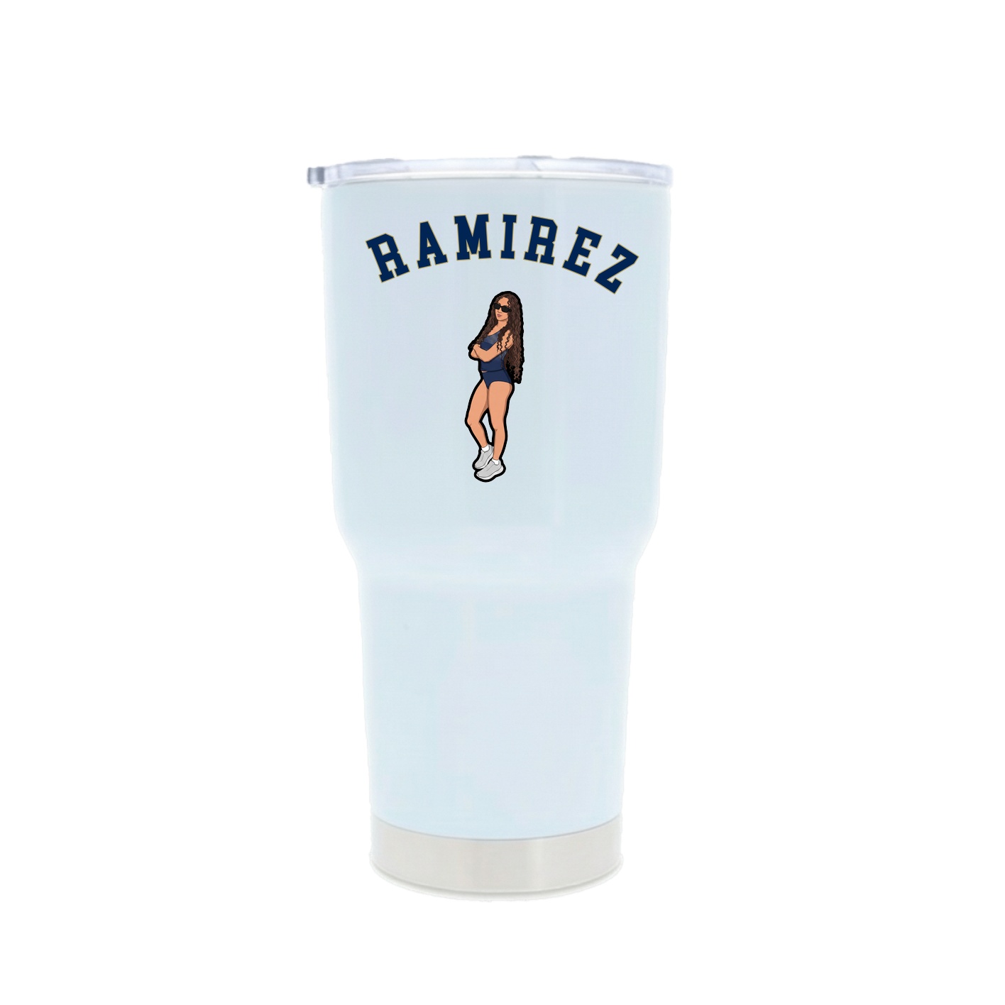 30oz Stainless Steel Tumbler — Shirsey Arch in White