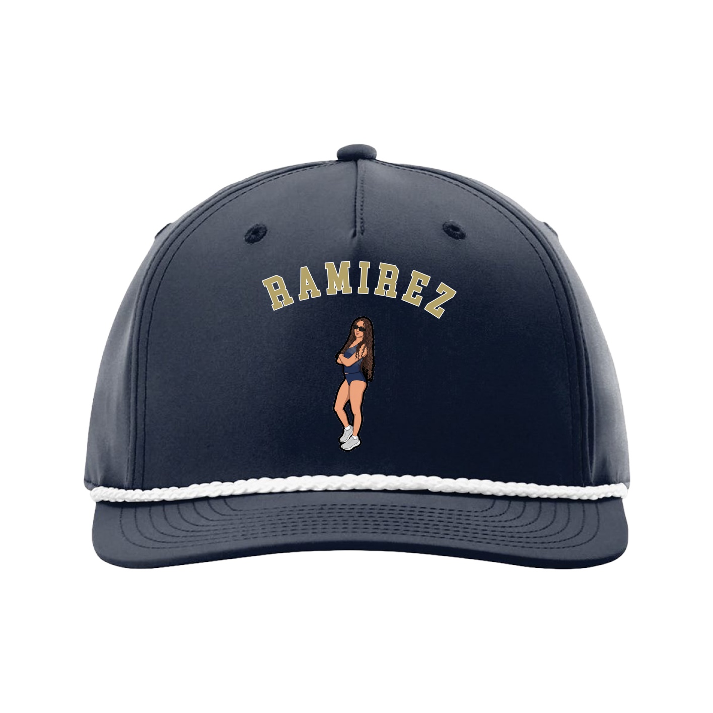 Five-Panel Classic Rope Cap — Shirsey Arch in Navy