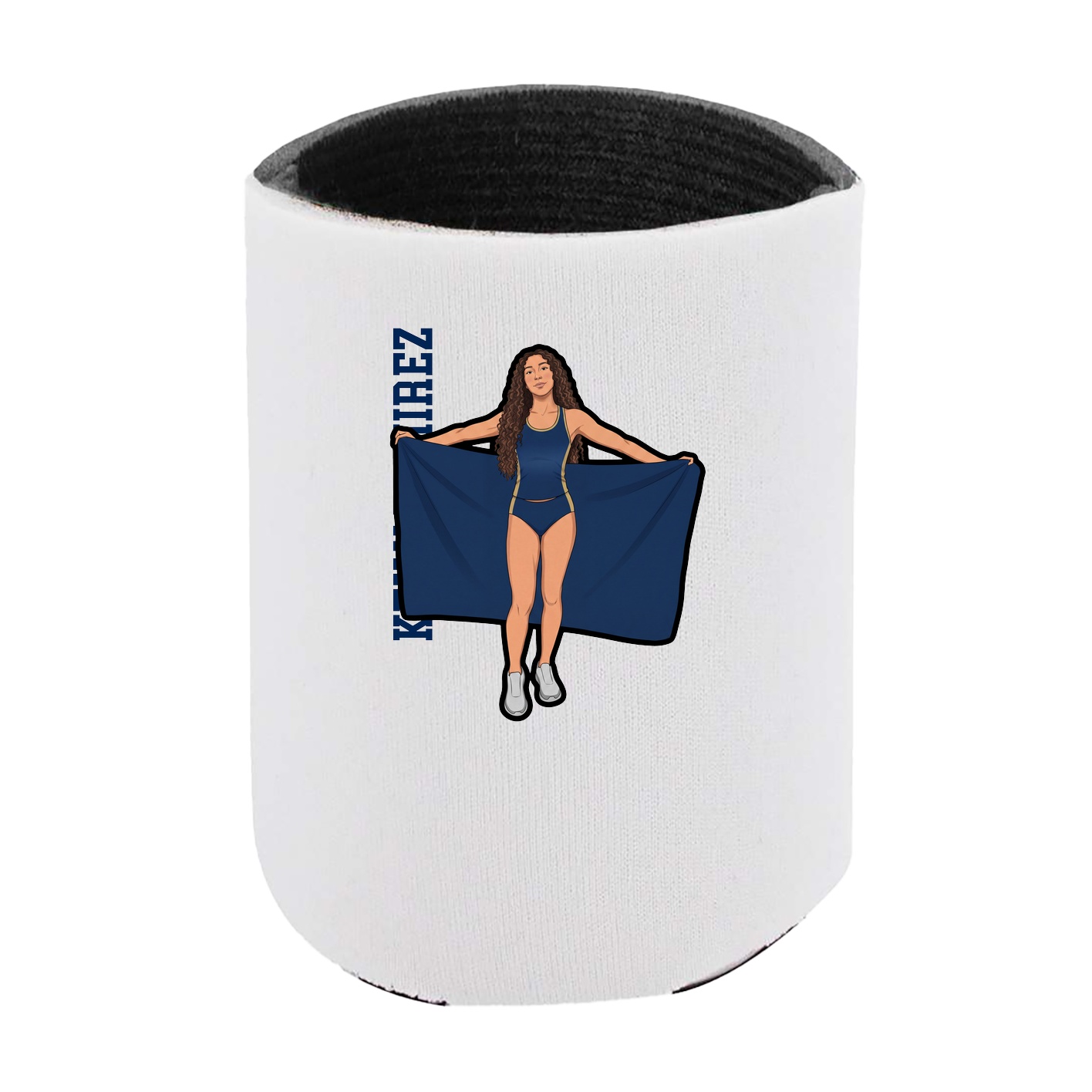 Can Holder — Name Vertical in White