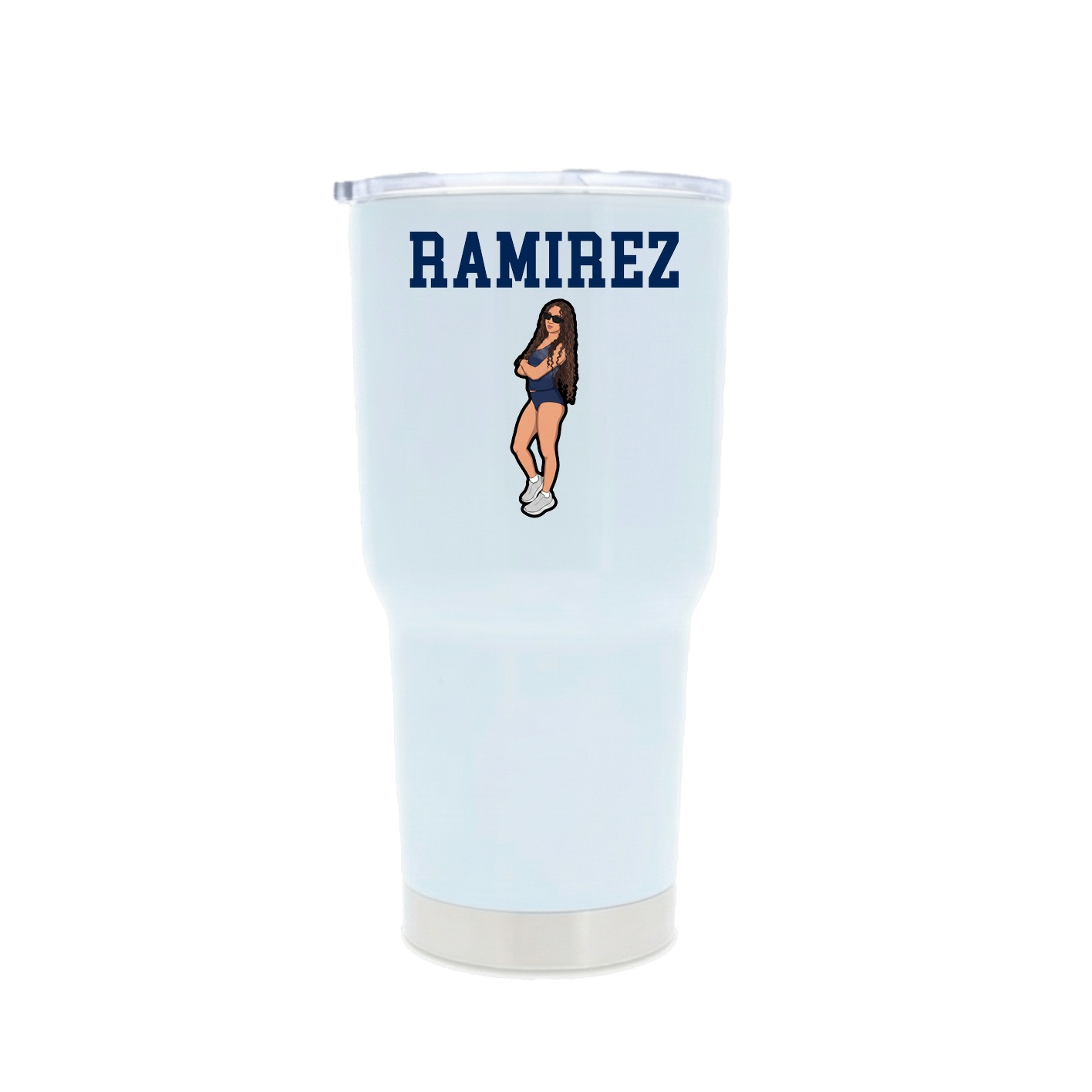 30oz Stainless Steel Tumbler — Shirsey in White