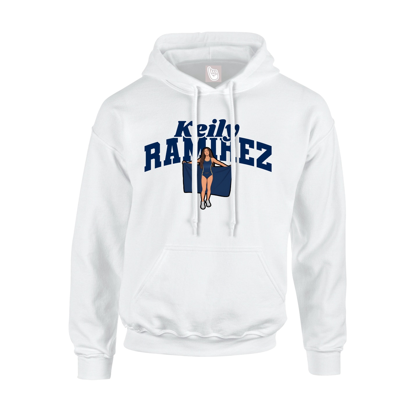 Youth Hoodie — Signature Arch in White