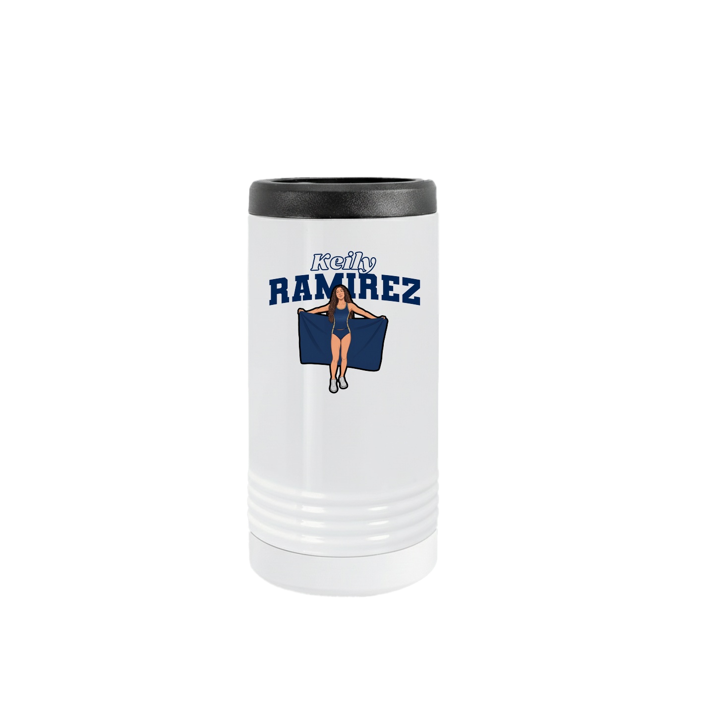 Slim Beverage Holder — Name Arch in White