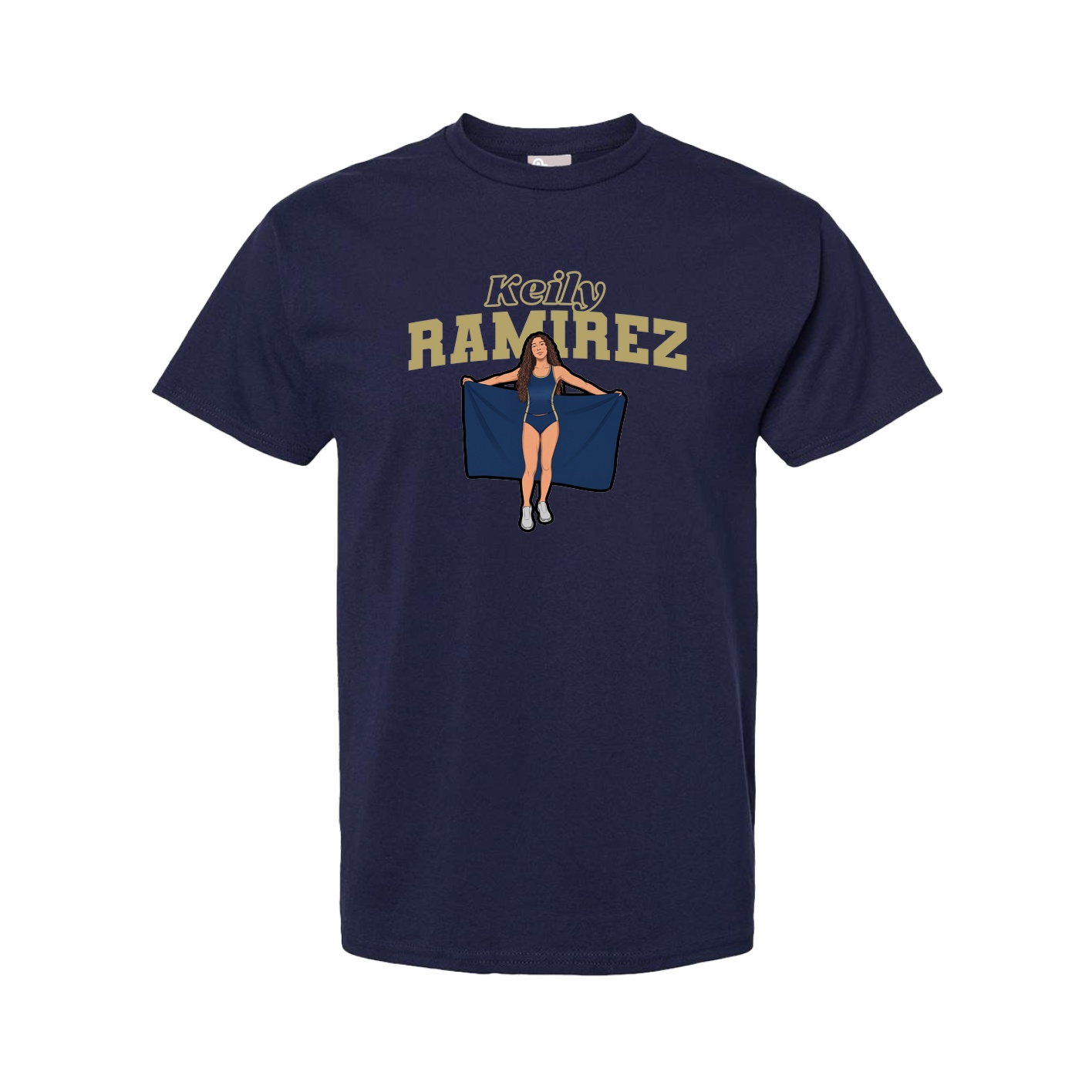 Youth Tee — Name Arch in Navy