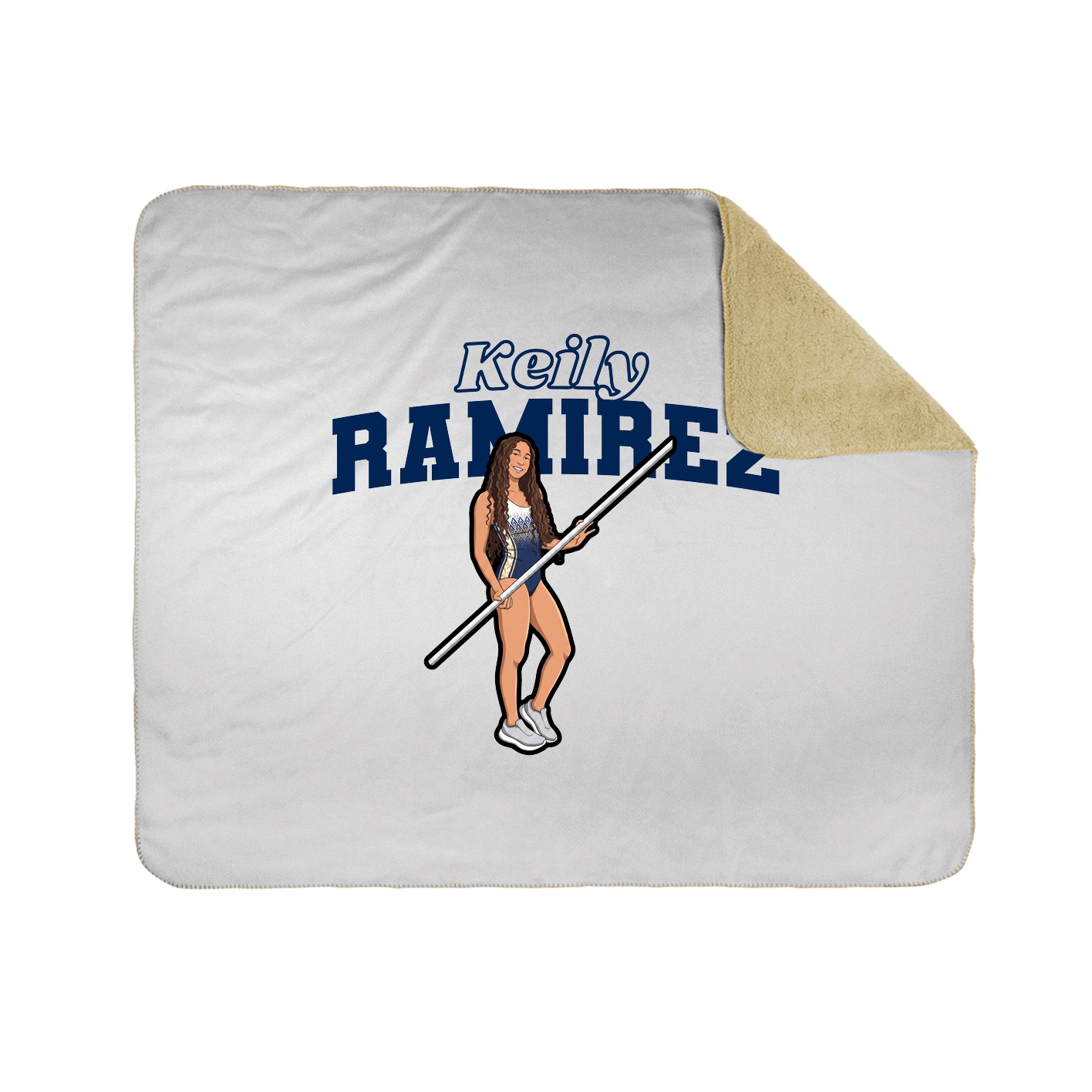 Throw Blanket — Name Arch in White