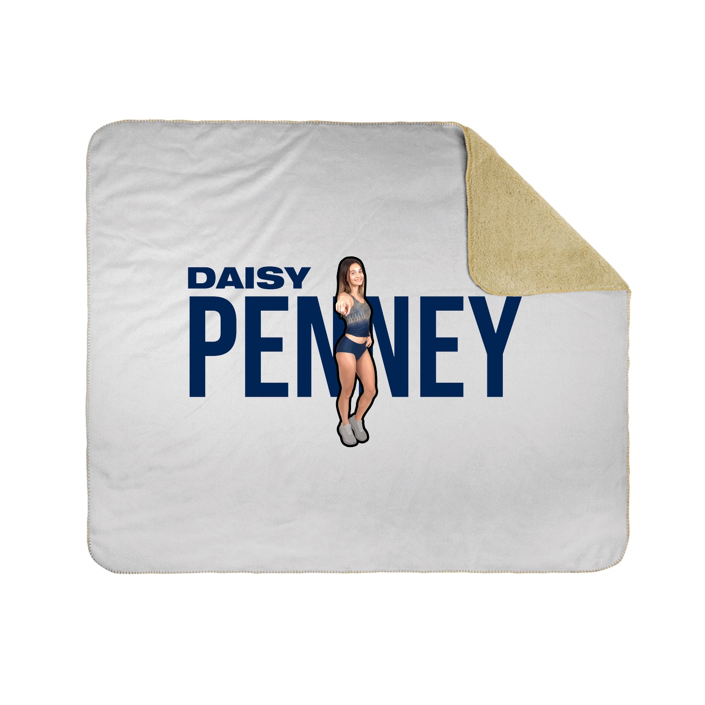 Throw Blanket — Player Name in White