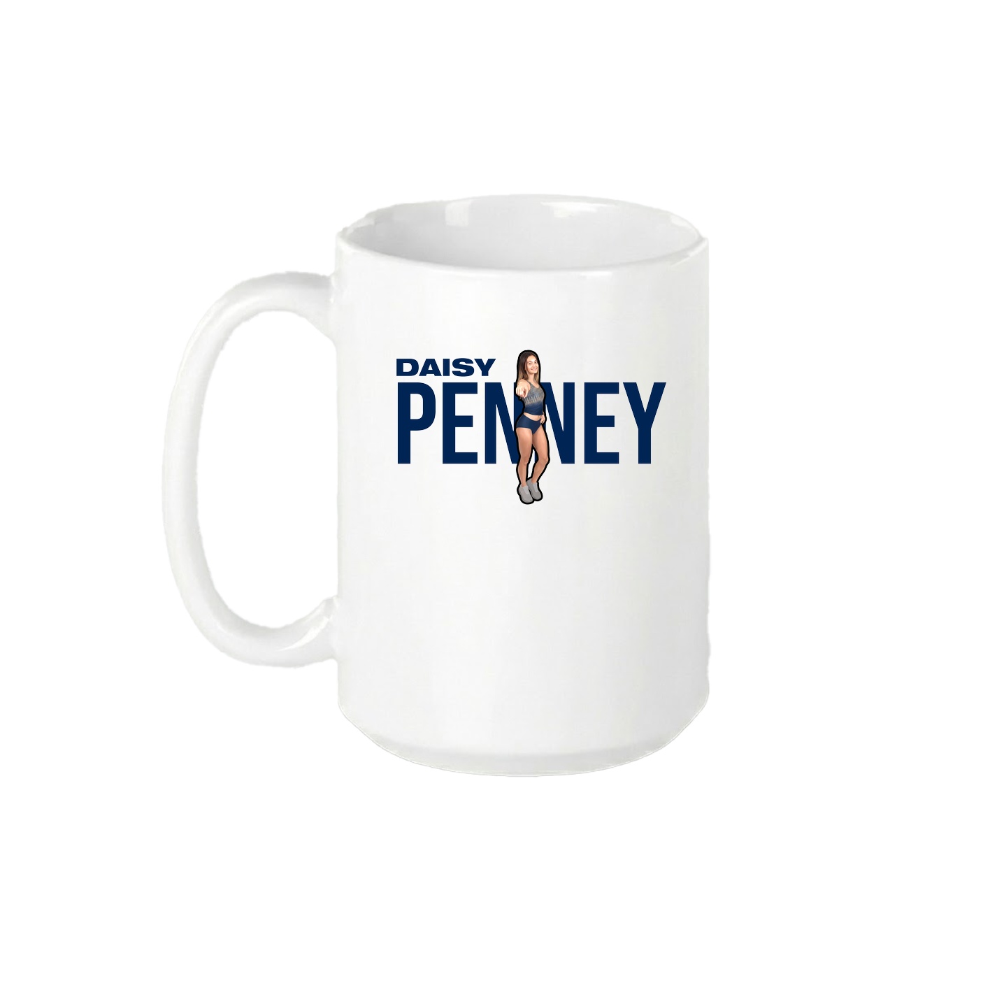 15oz Coffee Mug — Player Name in White
