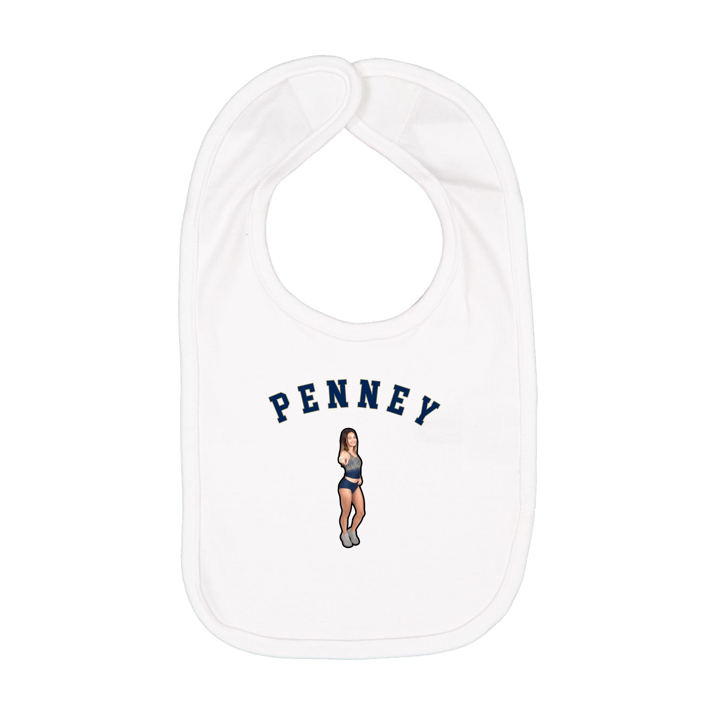Infant Bib — Shirsey Arch in White