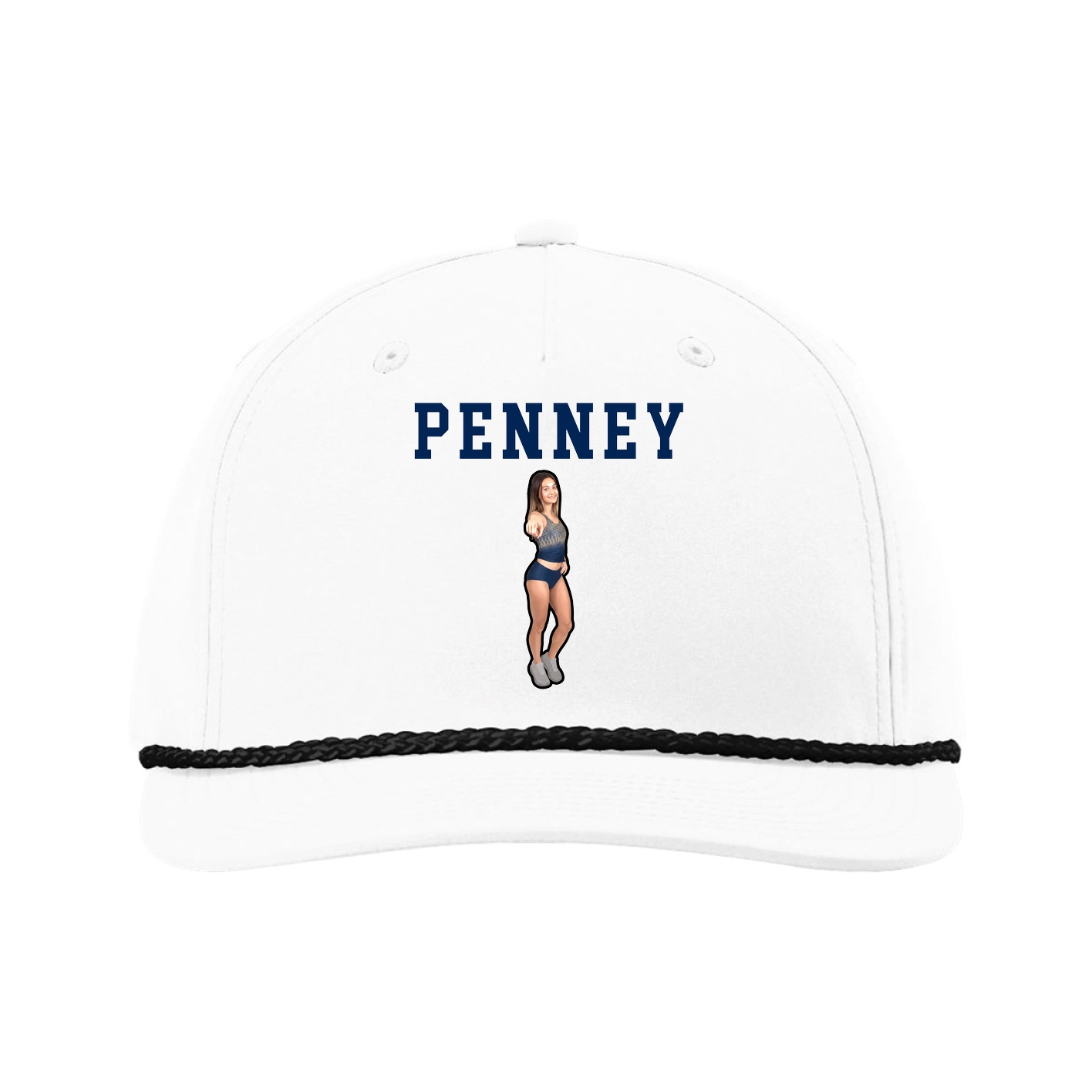 Five-Panel Classic Rope Cap — Shirsey in White