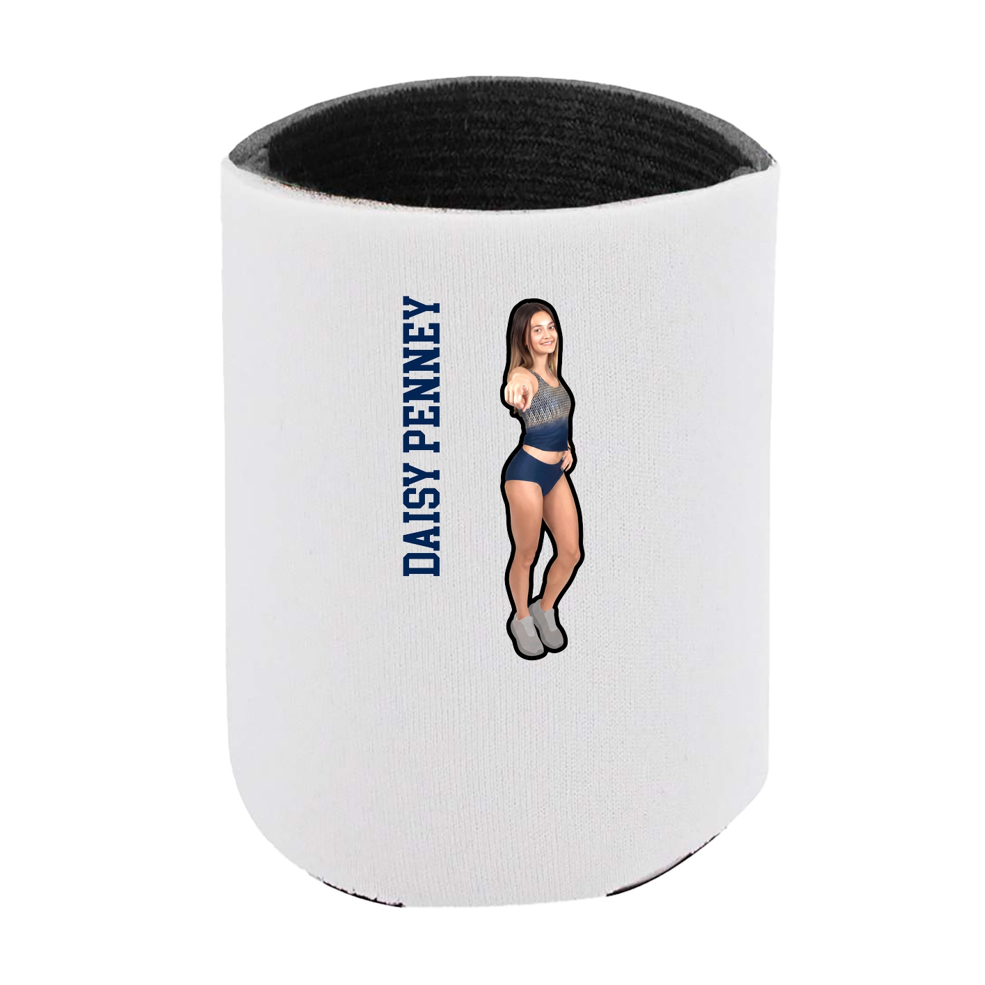 Can Holder — Name Vertical in White