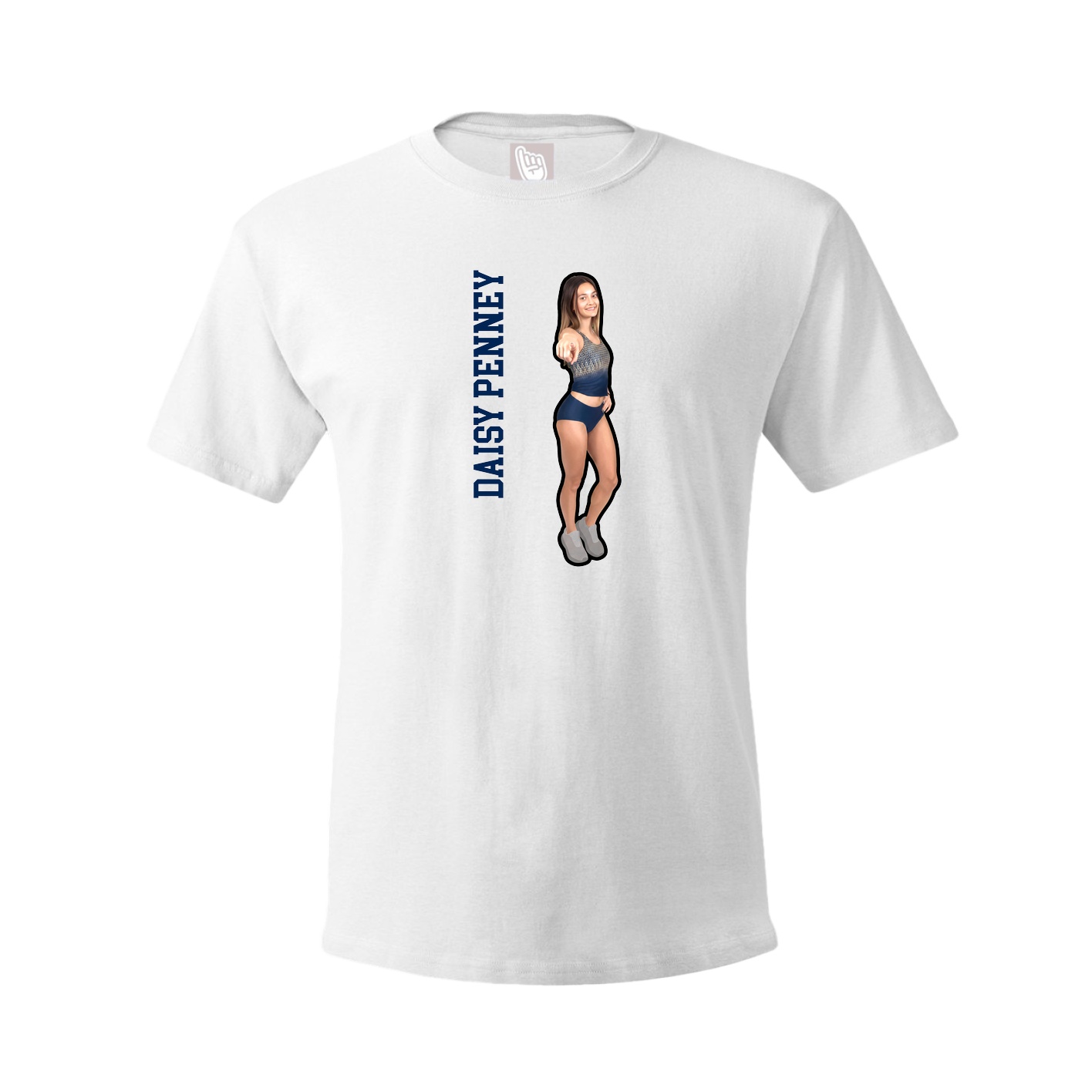 Youth Tee — Name Vertical in White