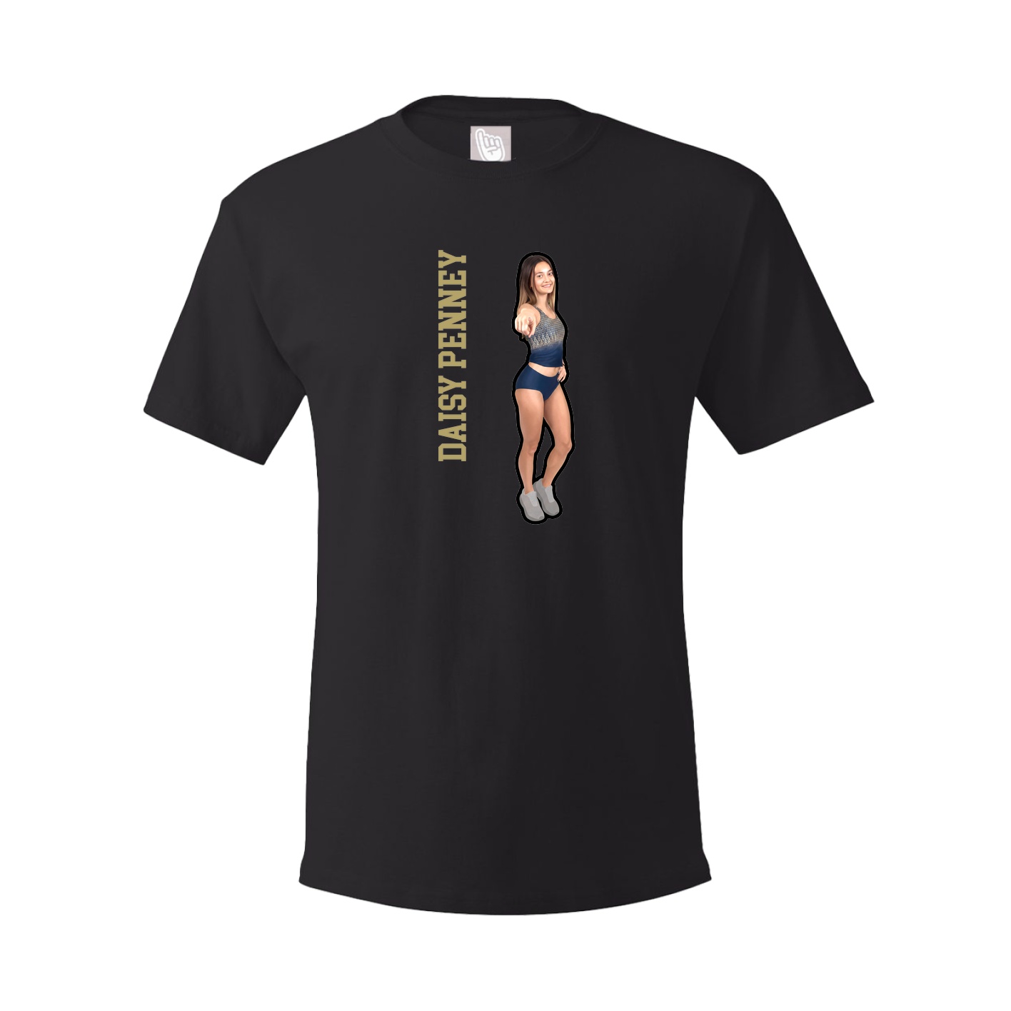 Youth Tee — Name Vertical in Black