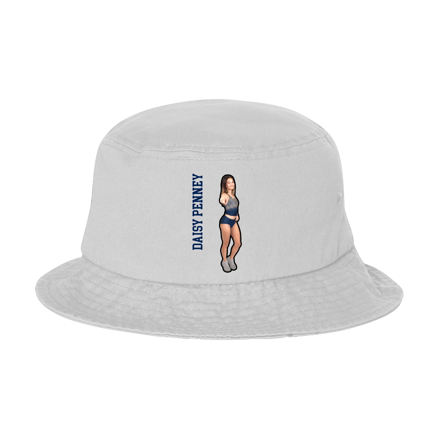 Bucket Cap — Name Vertical in White