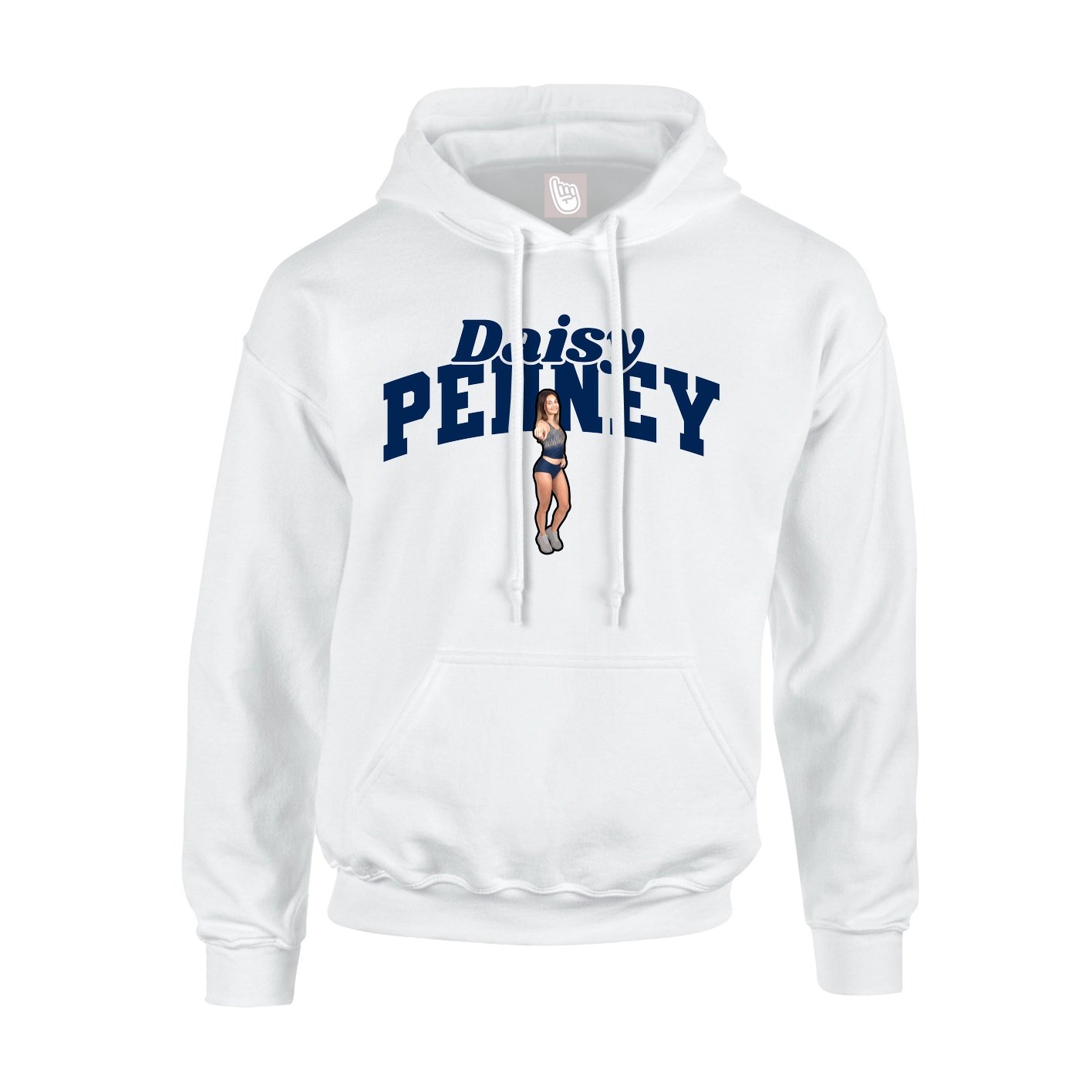 Hoodie — Signature Arch in White