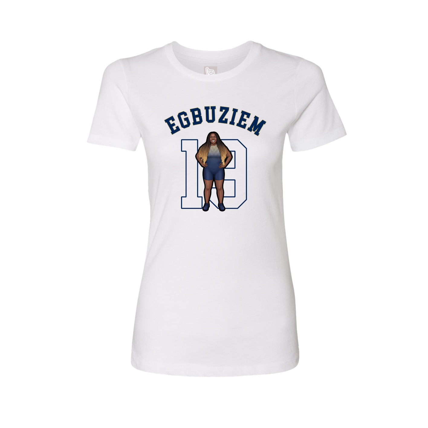 Fitted Women's Tee — Shirsey Arch in White