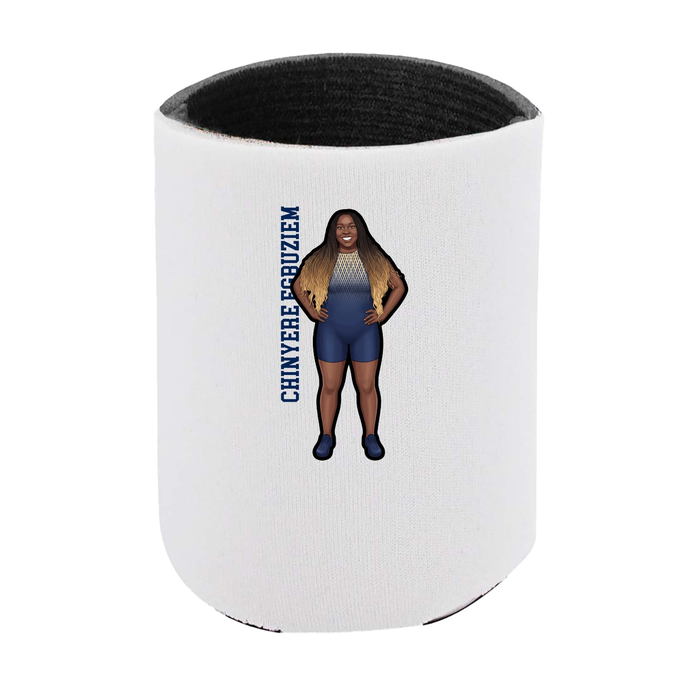 Can Holder — Name Vertical in White