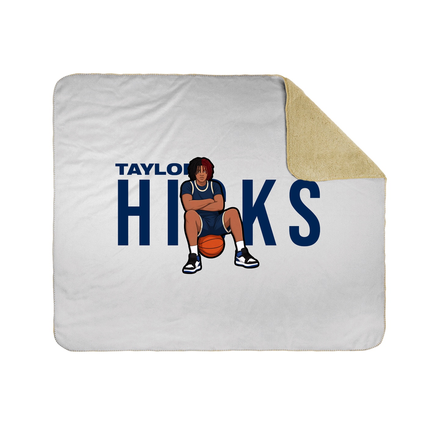 Throw Blanket — Player Name in White