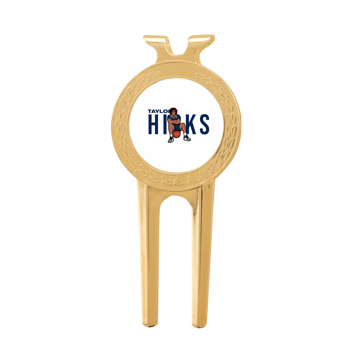 Divot Tool with Ball Marker — Player Name in Classic