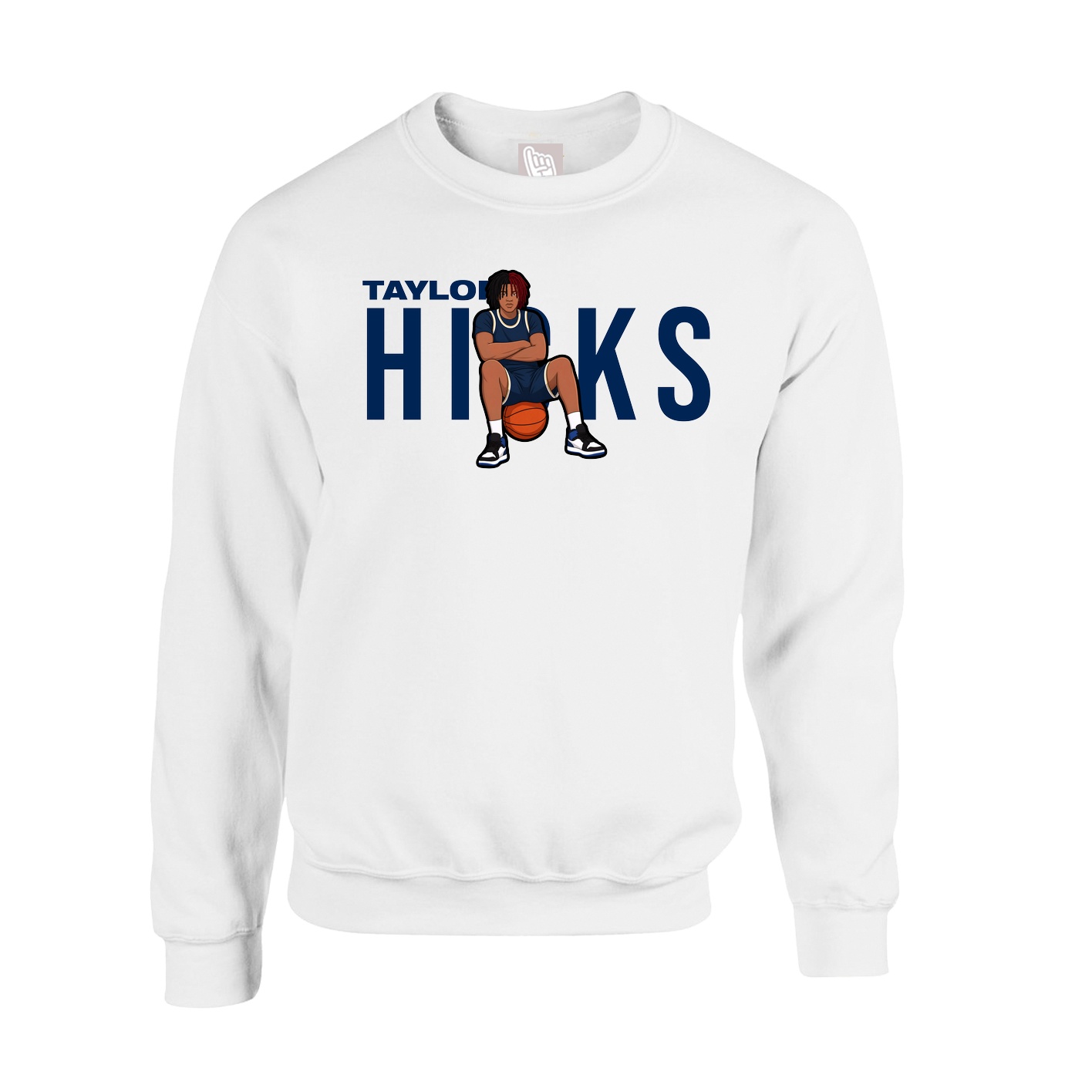 Fleece Crew — Player Name in White